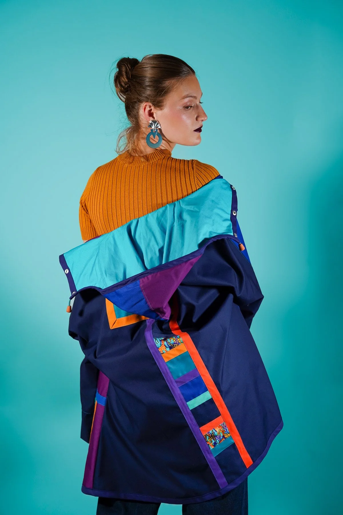Vêtements Joyeux Modèle Java Manteau multicolore bleu et violet mode femme made in france-9.jpg