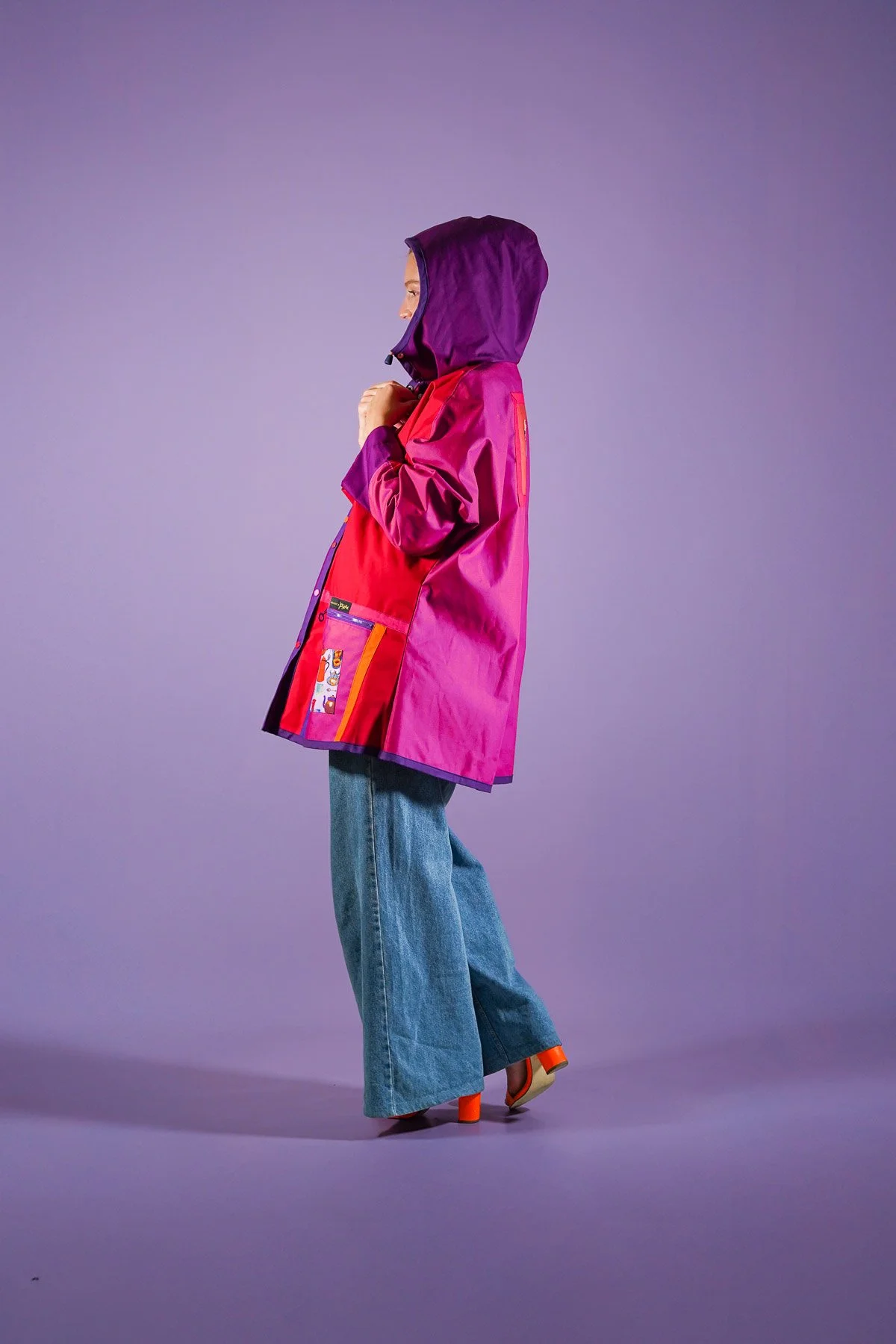 Vêtements Joyeux Modèle Vitamine Manteau multicolore rose violet et rouge mode femme made in france-3.jpg