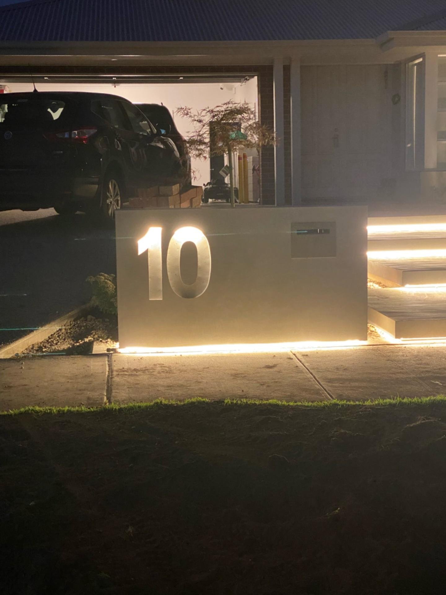 LED House Number &amp; Step Lighting Installation – Eltham Project Spotlight