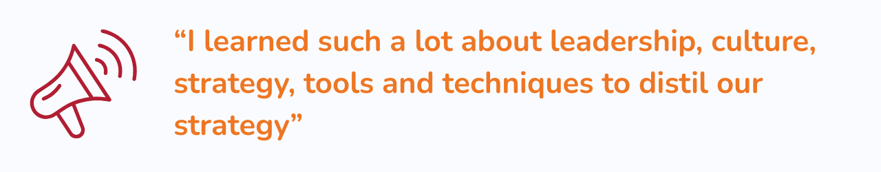 Data for Leaders feedback: I learned such a lot about leadership, culture, strategy, tools and techniques to distil our strategy