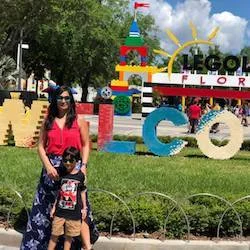 Exploring Legoland with my son