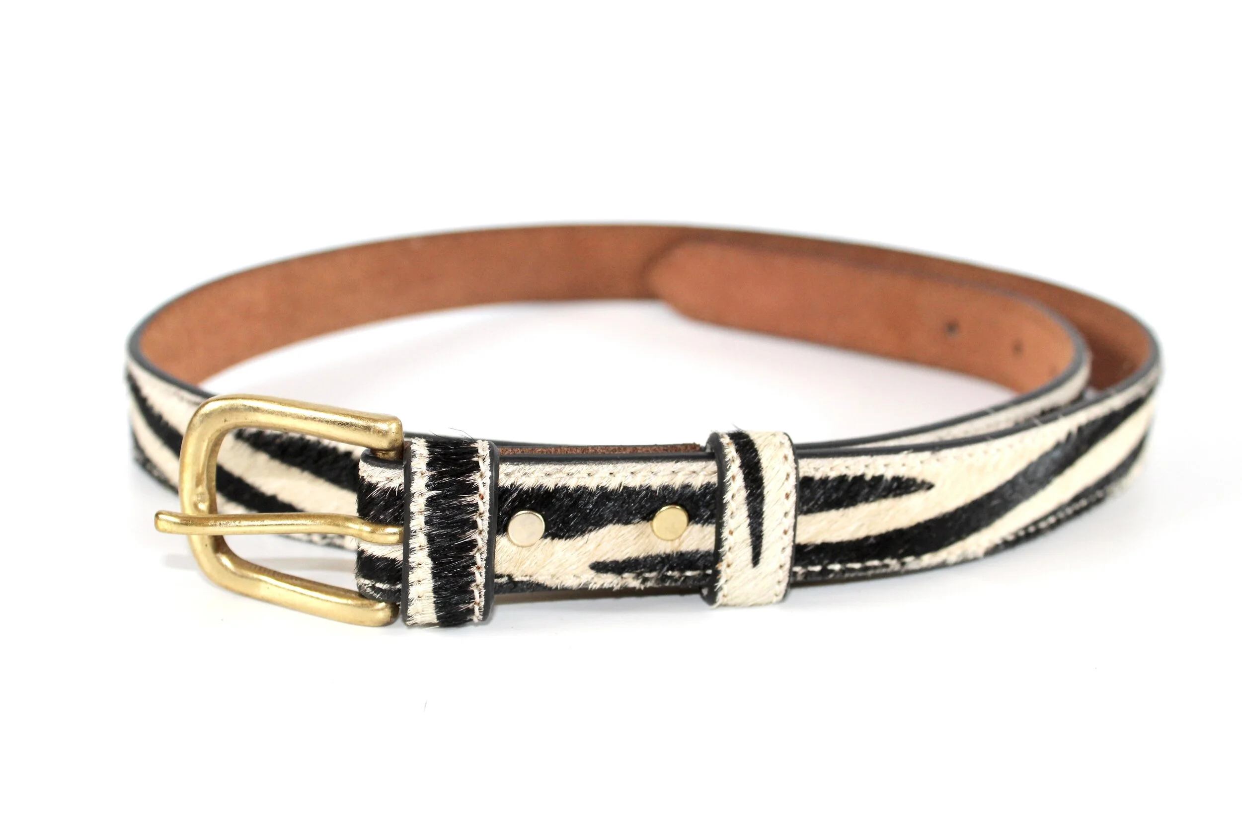 zebra print belt