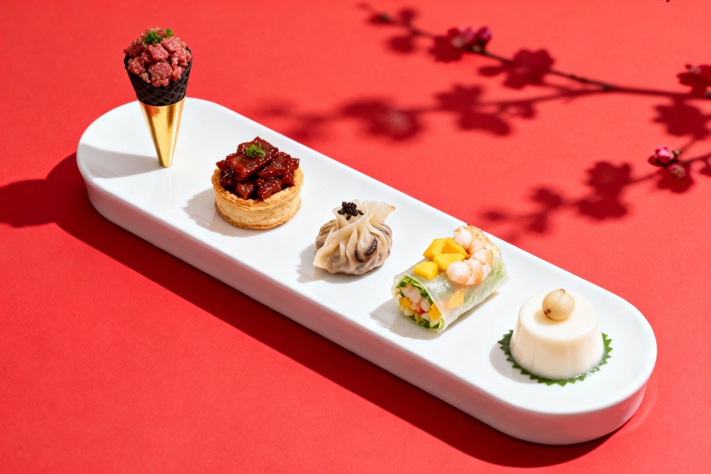 Check out our Lunar New Year Canap&eacute;s menu! 

From BBQ Char Siu Vol-au-vent, Beef Tartare, longan and Lily bulb coconut pudding, wild mushroom &amp; truffle Siu Mai, Mango Shrimp Salad roll and many more refined bites designed for everyone to e