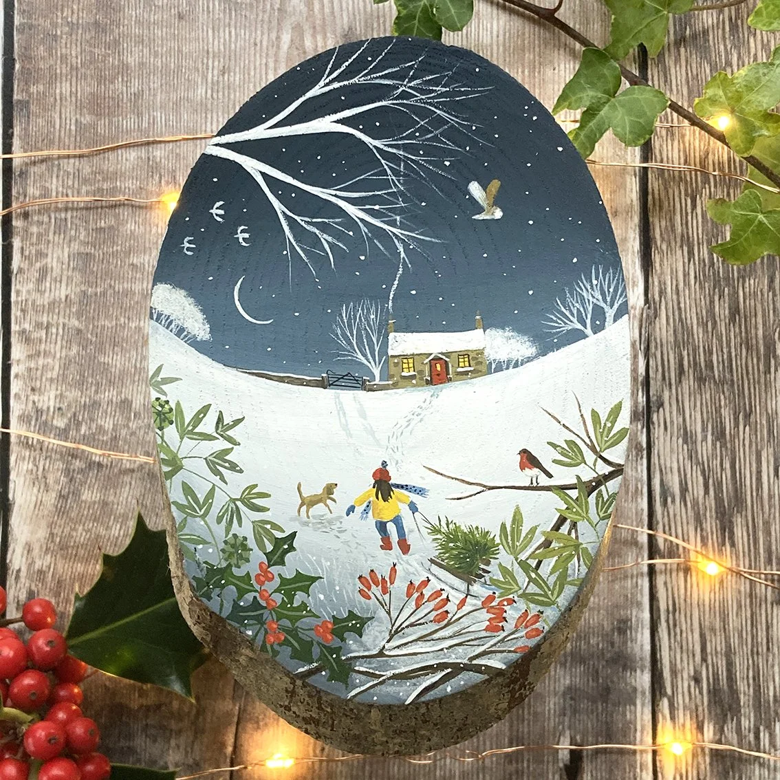 Bringing the Tree Home 2 - Original gouache painting.