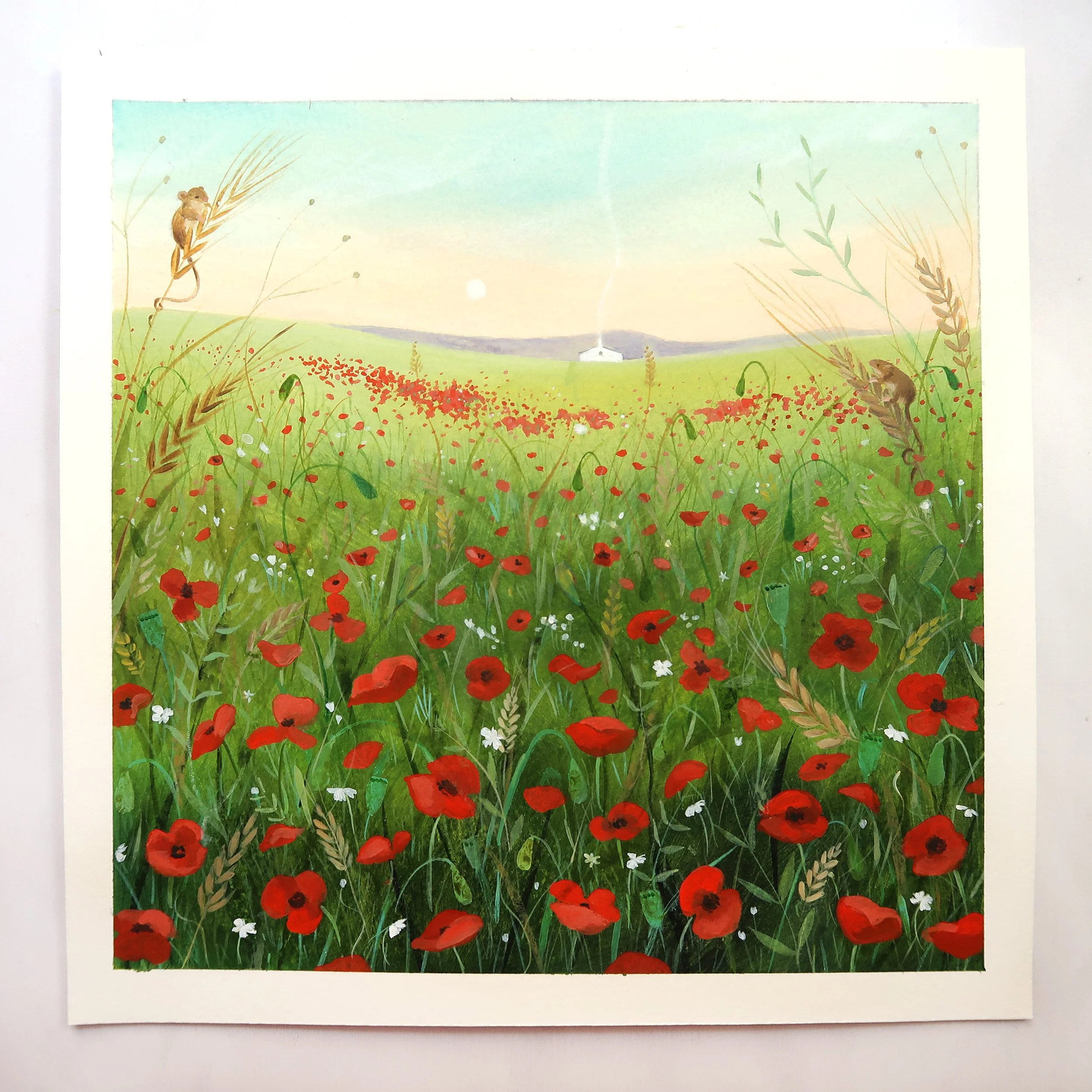 Poppy Meadows - Original acrylic painting