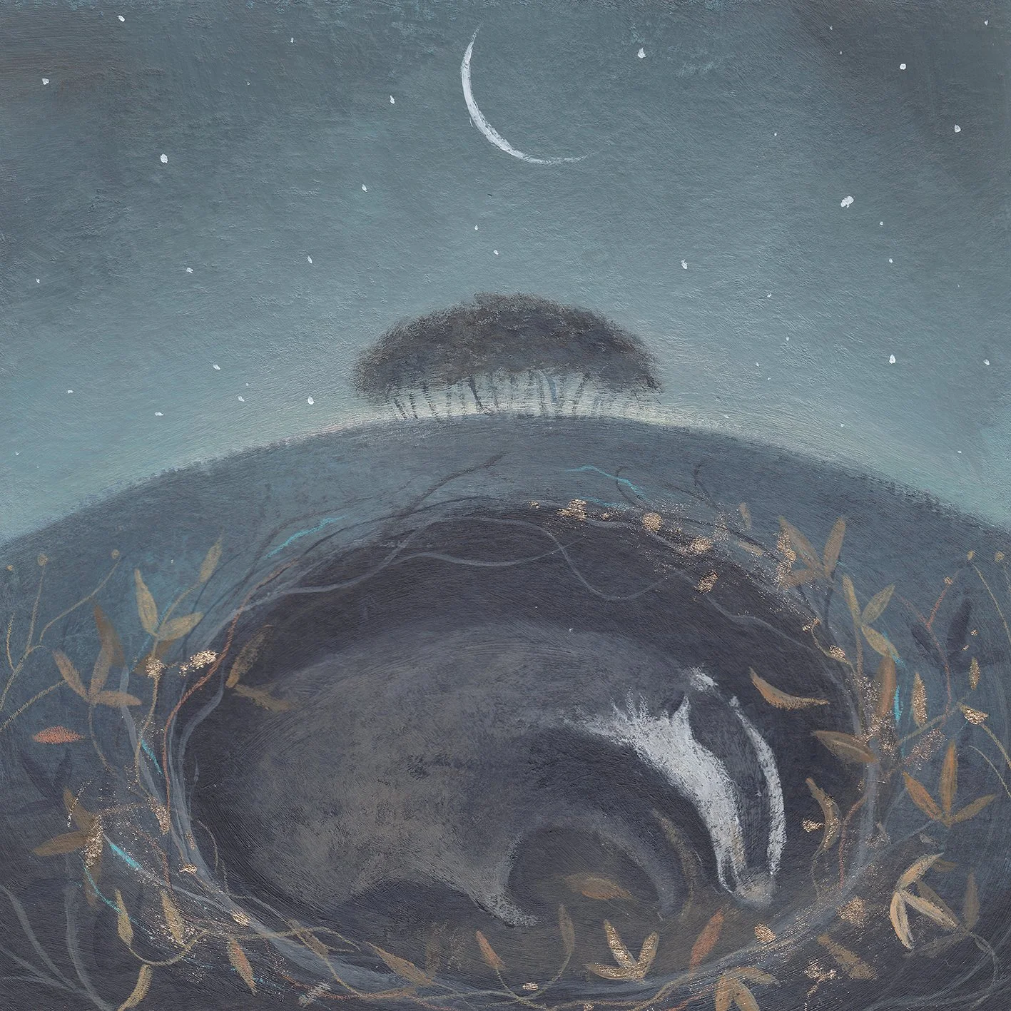 Under the Balsamic Moon - original framed painting