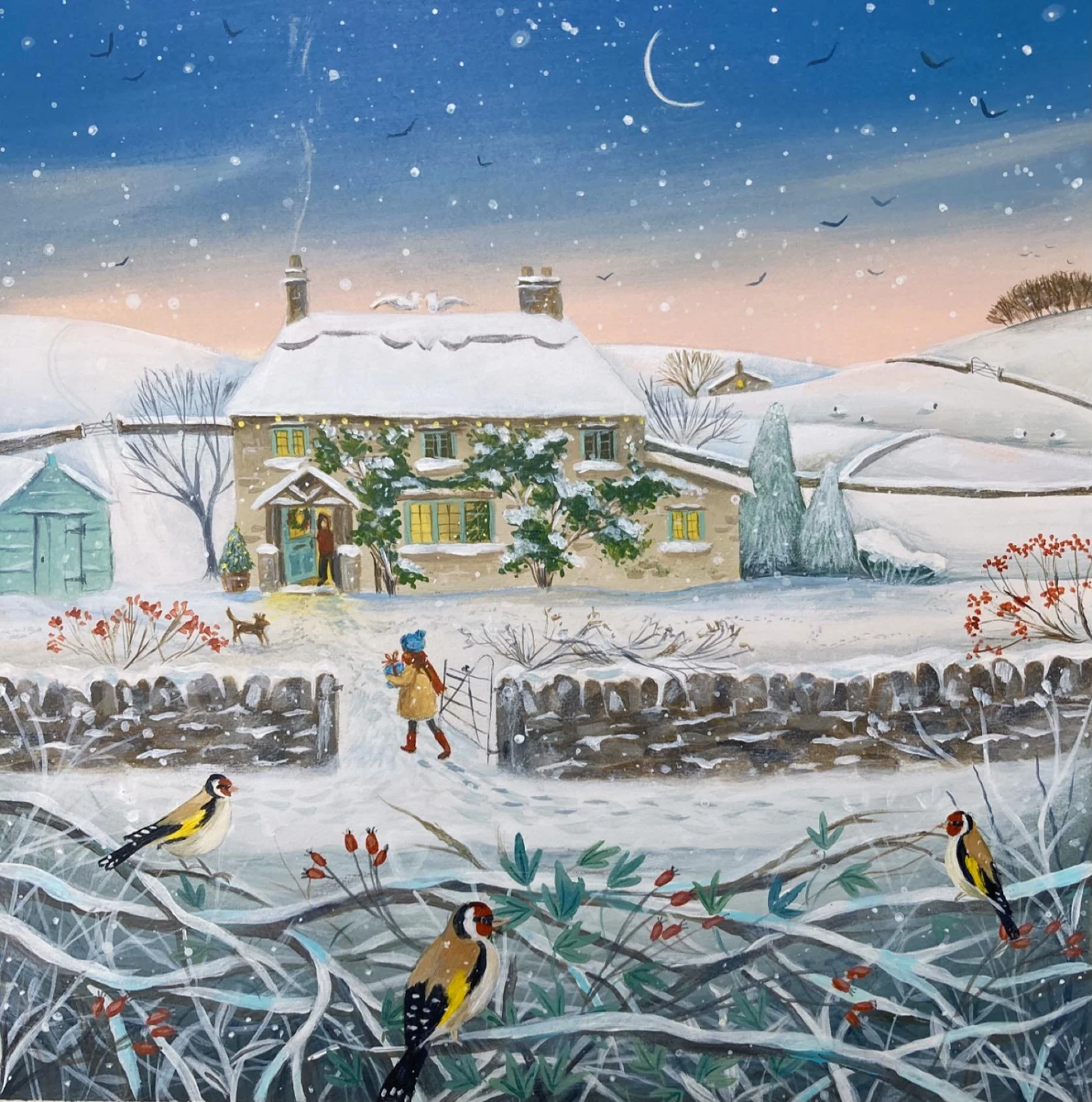 Christmas Eve

Just finished a little festive themed piece, which has been a delight to paint - half the afternoon passed by as I lost myself in the final little details.  I know it&rsquo;s a bit early to be sharing this sort of thing (believe me, I&
