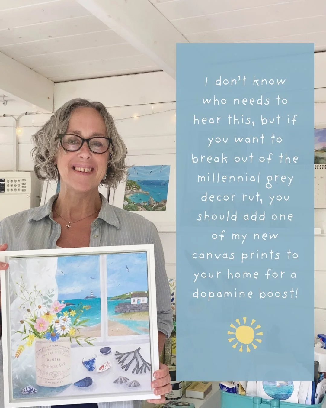 Hello 😊

I think this might be the antidote to the all the grey days we&rsquo;ve had here lately (although I hear Summer is making a return next week ☀️😎).

Anyway, I wanted to let you know that my new range of canvas art prints are here, and they&