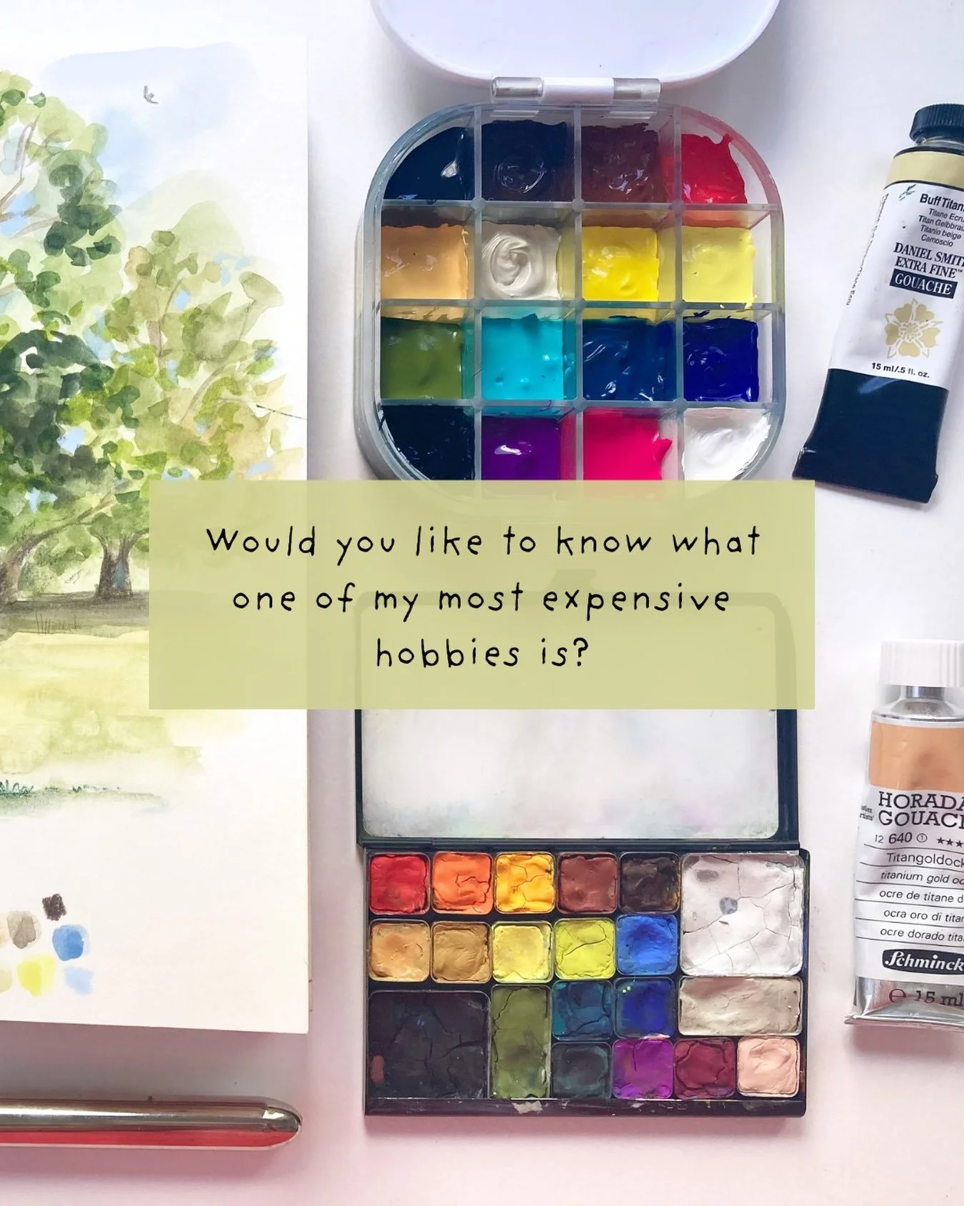 Would you like to know what one of my most expensive hobbies is?

Clue - it involves art materials 😄

I love curating my own bespoke palettes of paint, but it can get pretty expensive! 

That&rsquo;s not to say that you can&rsquo;t create a palette 
