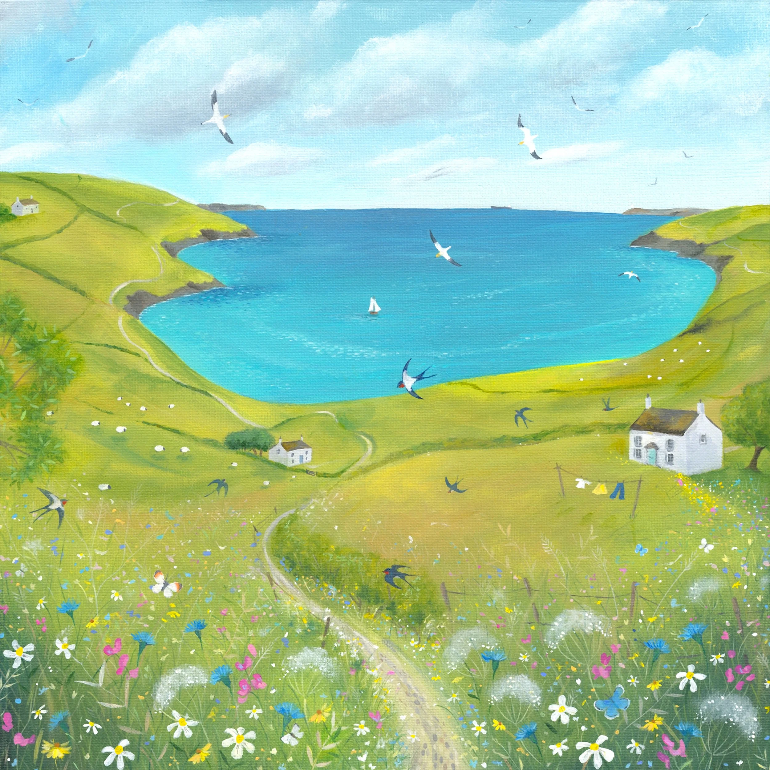 Along the Coast Path Greetings Card