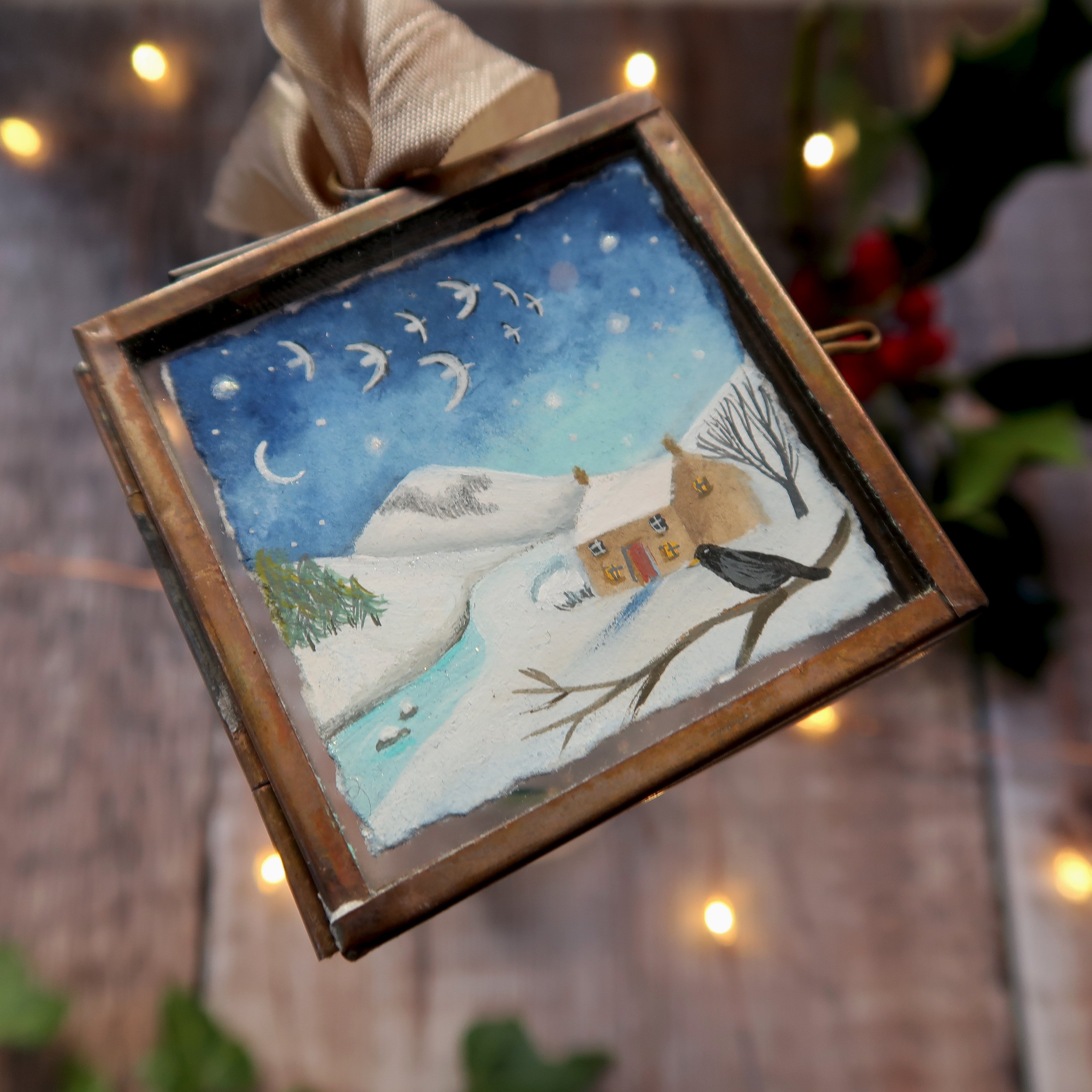 Heading Home - Framed Gouache Painting