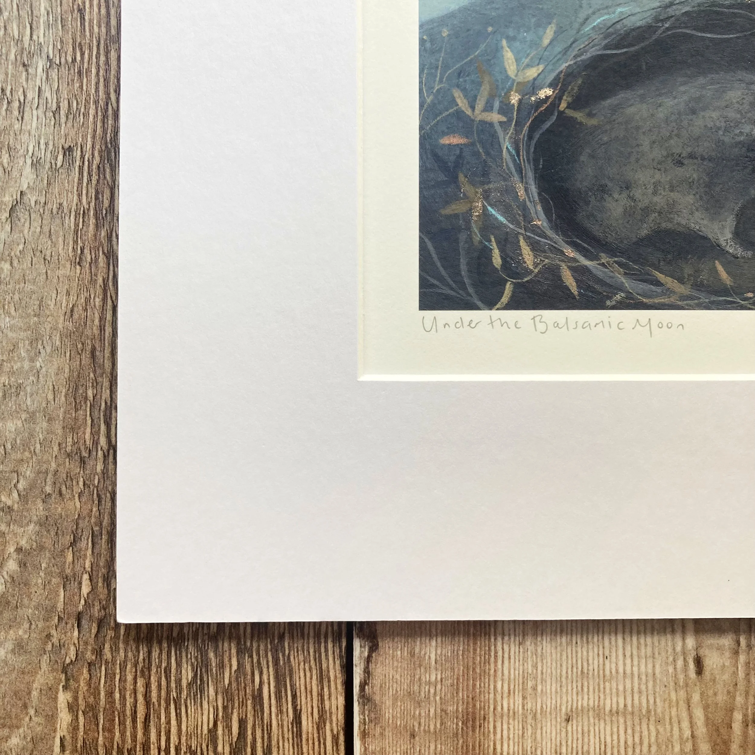 Under the Balsamic Moon Mounted Print Corner Julia Crossland.jpg