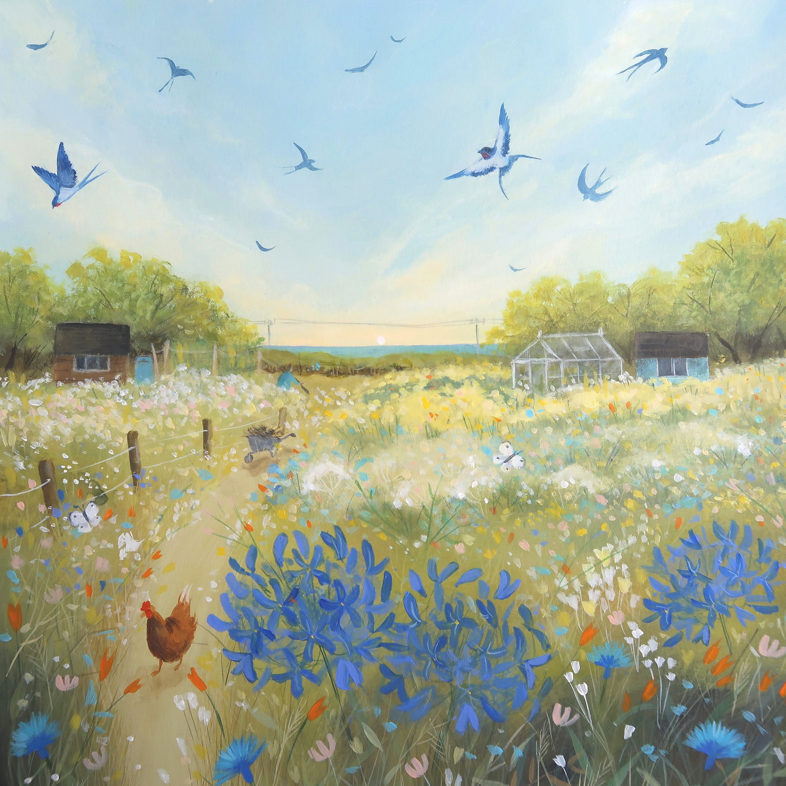 Summer Meadow - Original acrylic painting