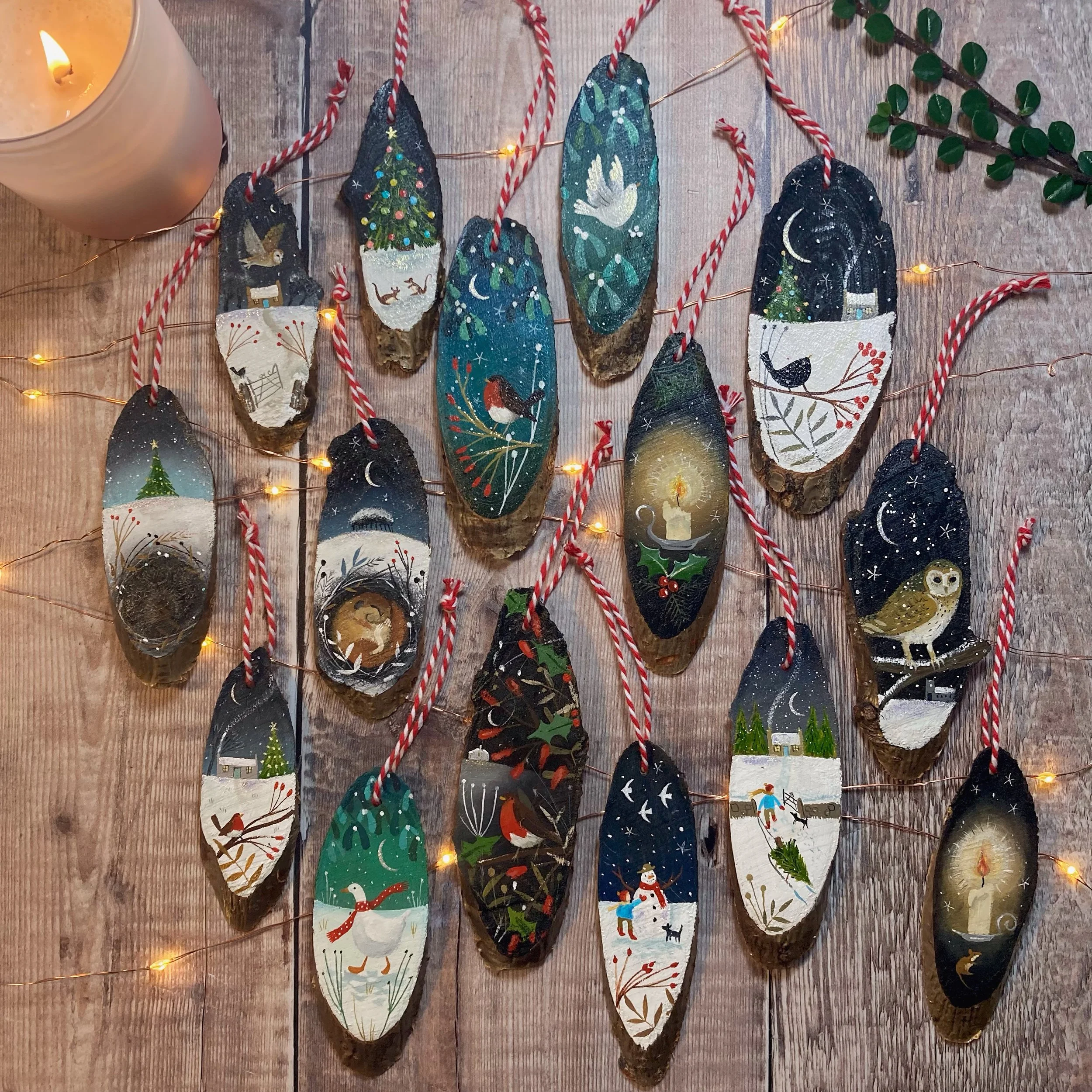 Hand Painted Tree Decorations