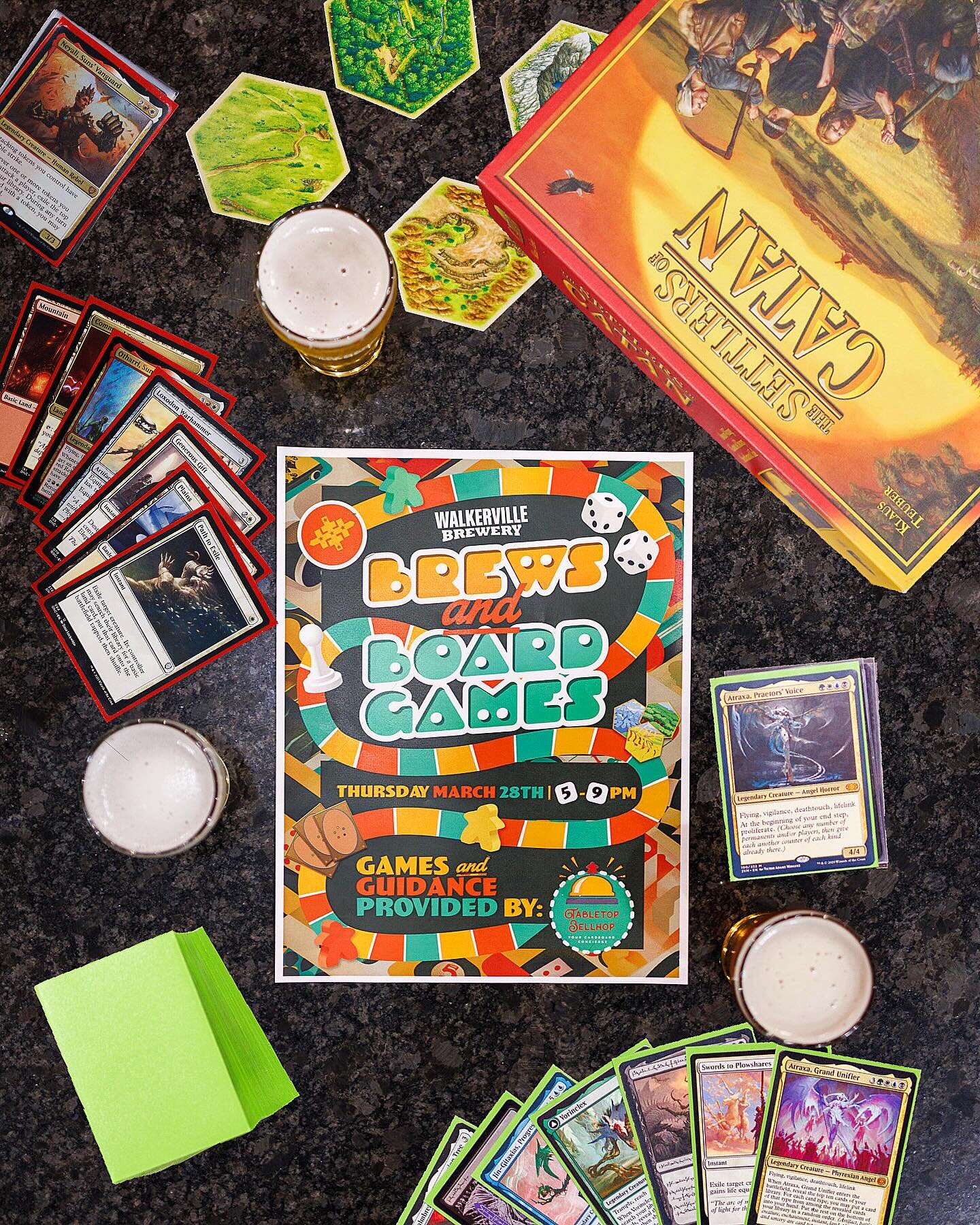 Join us for an evening of fun at our Brews and Board Games night hosted by @tabletopbellhop. Gather your friends and meet us at the brewery on Thursday, March 28th from 5-9PM for a night filled with great beer and exciting board games.

Whether you&r