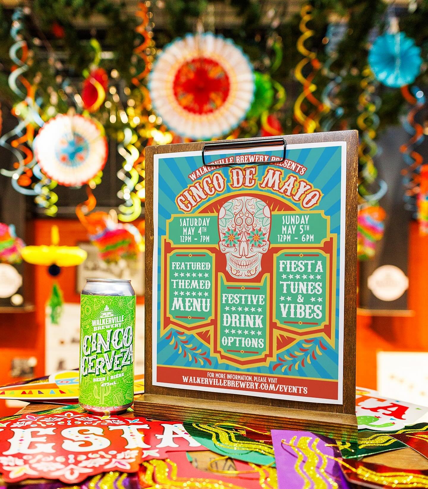 &iexcl;Ol&eacute;! 🌵 The weekend is here and we&rsquo;re gearing up to have quite the fiesta!

Join us at the brewery on Saturday, May 4th and Sunday, May 5th for our Cinco de Mayo celebration featuring:

🍺 The return of our limited-edition Cinco C