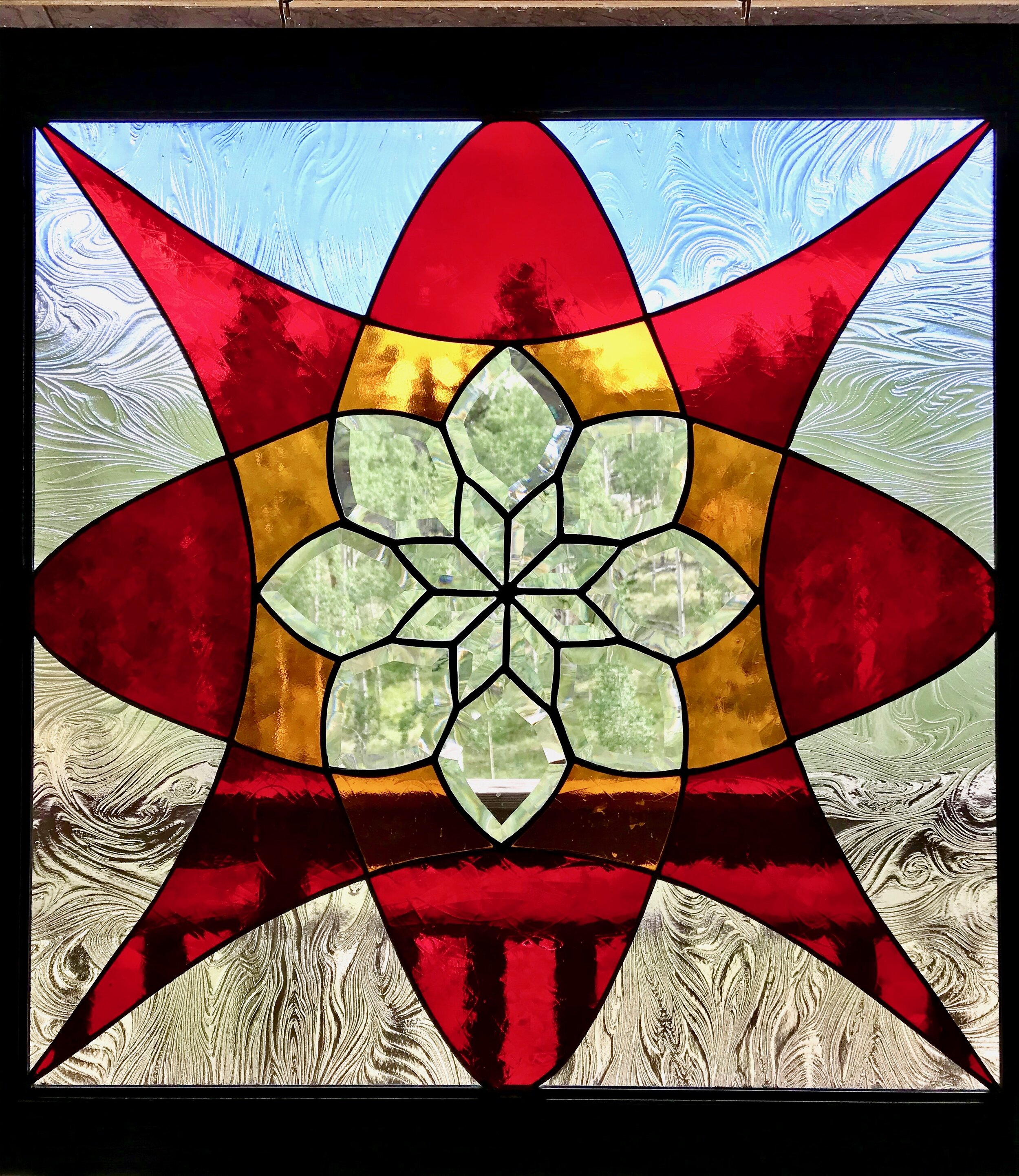 Lotus Flower Privacy Window