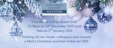 Couchman Hanson Christmas opening hours 2025