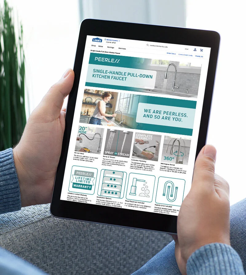 Peerless Faucet Online Retail Content