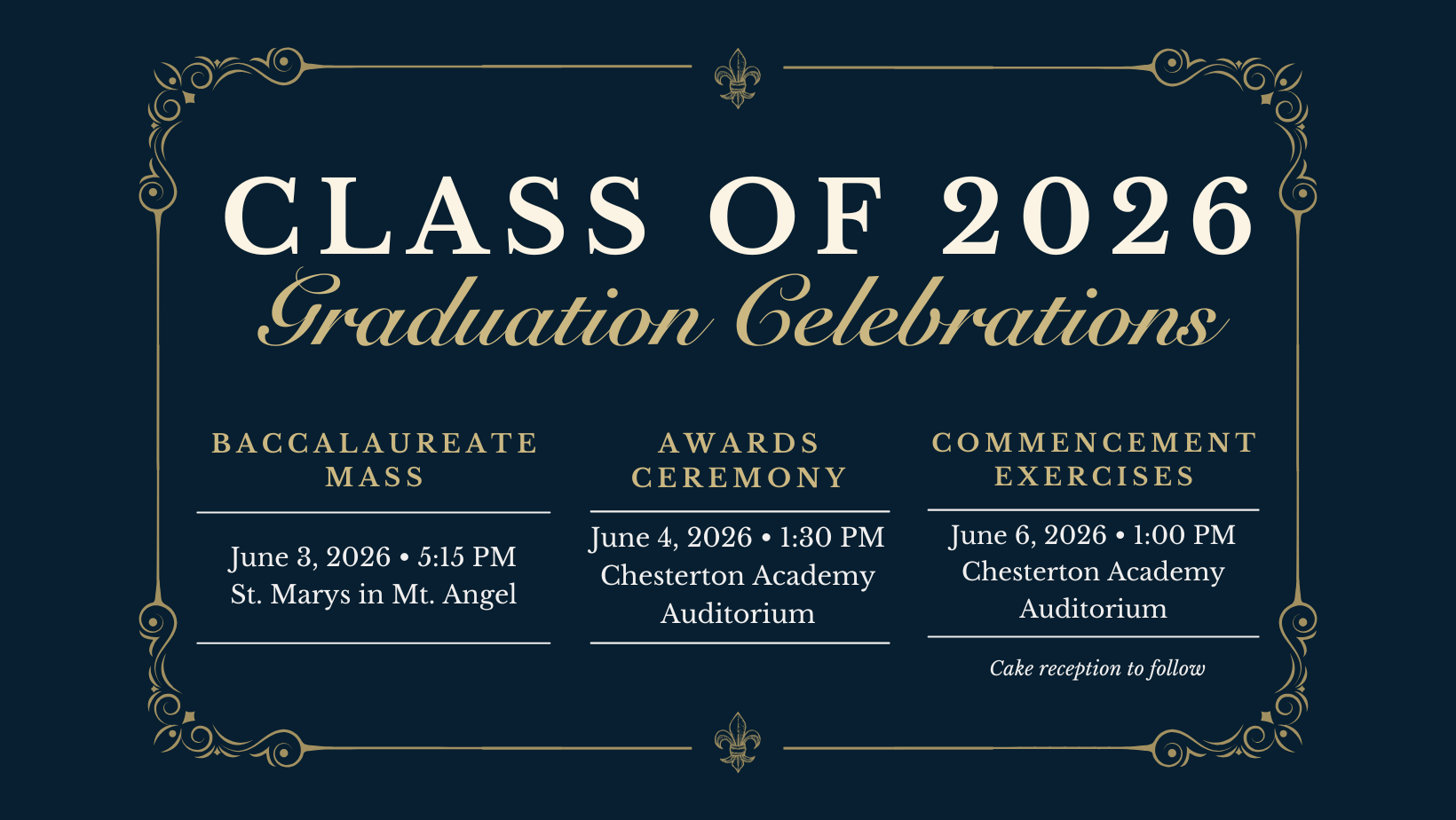 2026 Graduation Events