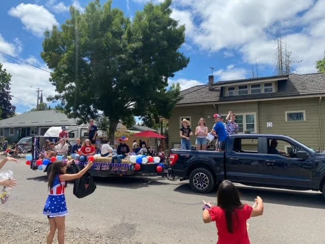 The best part? Tossing candy and seeing all the smiling faces along the parade route!