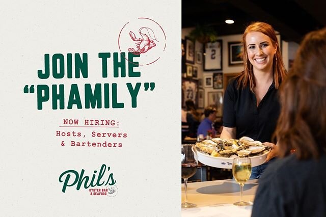 We're hiring hosts, servers and bartenders! Want to join one of Baton Rouge's seafood staples and become part of the &quot;Phamily?&quot; Give us a call at (225) 924-3045, apply online via the link in our bio or stop by to ask for an application. #Wo