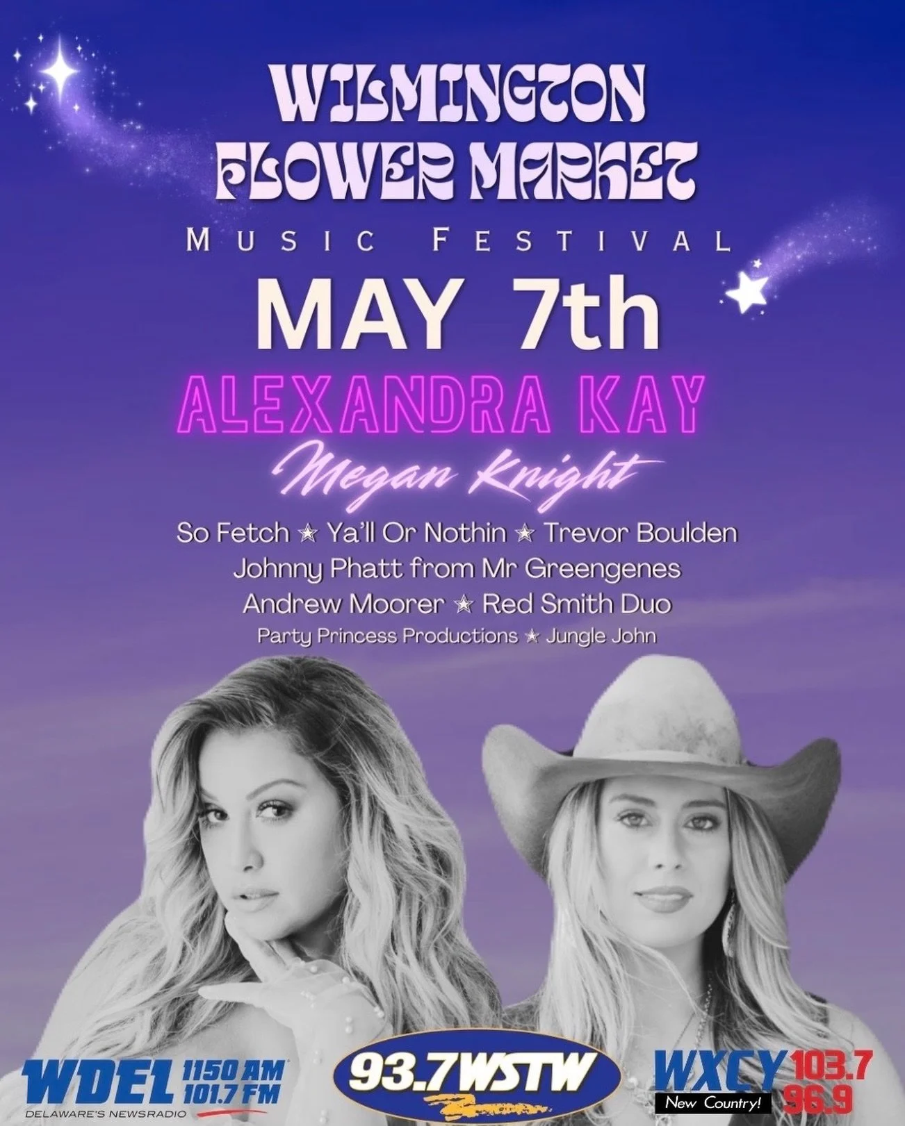 Super excited to announce I&rsquo;ll be playing a full band set at the Wilmington Flower Market Music Festival May 7! So stoked to be sharing a bill again with @alexandrakaymusic so if you missed us last time you&rsquo;ve got a chance to see it again