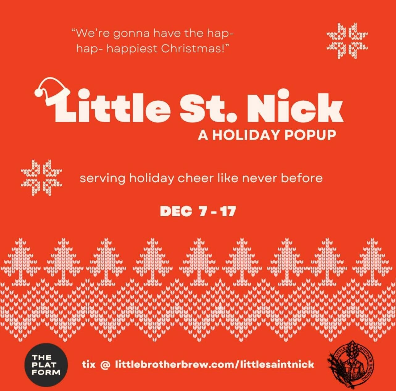 Magical Christmas content incoming🎄🎁🥂 

We&rsquo;ve been BUSY w our friends @littlebrotherbrew and Little St Nick is here! Get your tix now through Dec 17 ✨ littlebrotherbrew.com