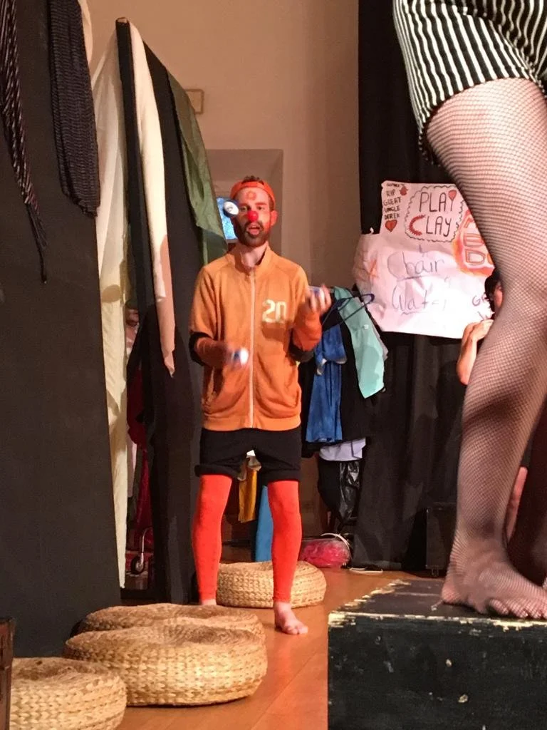 Performing with other clowns