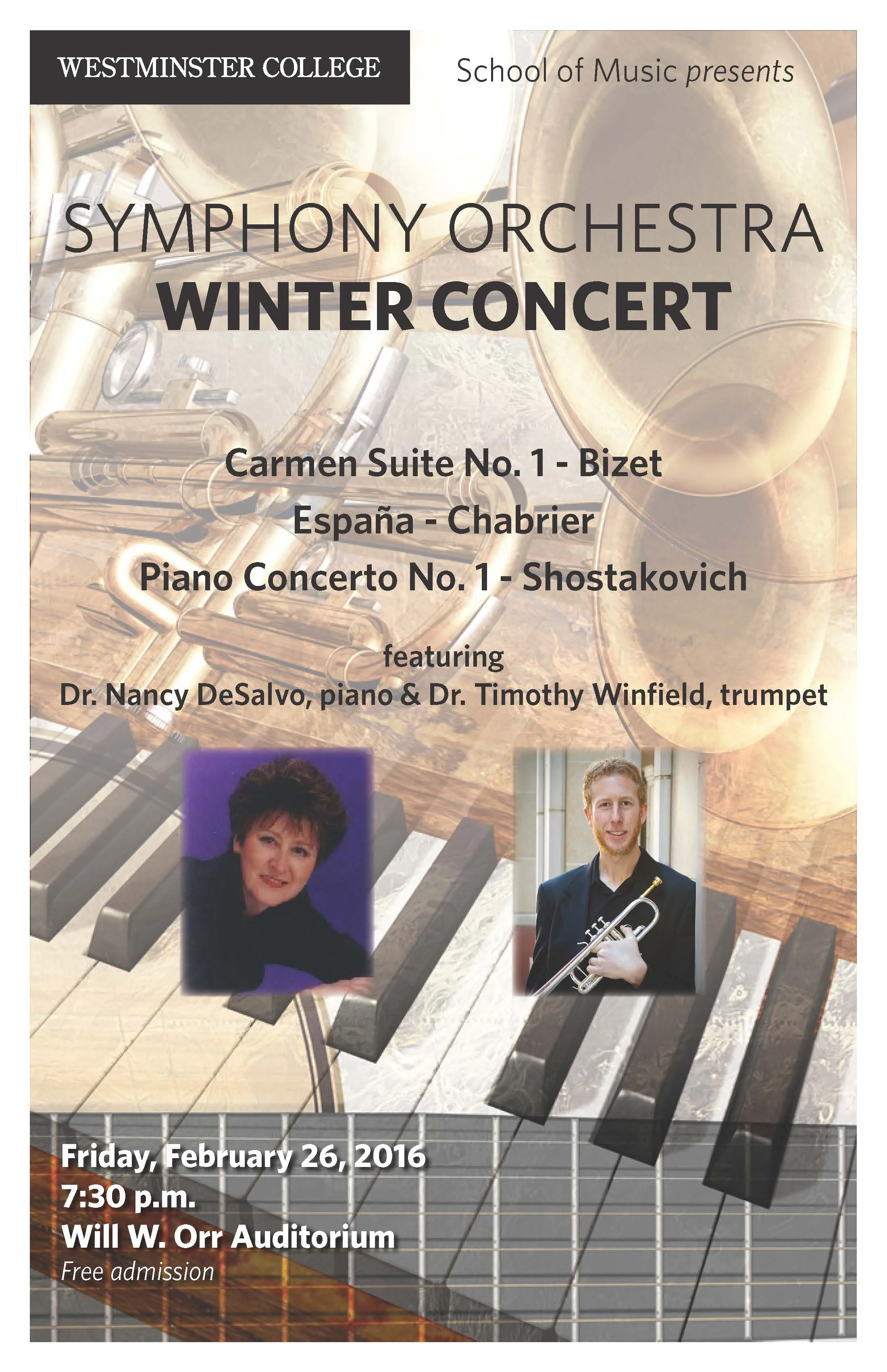 2016 Westminster College Symphony Orchestra -Winter Concert