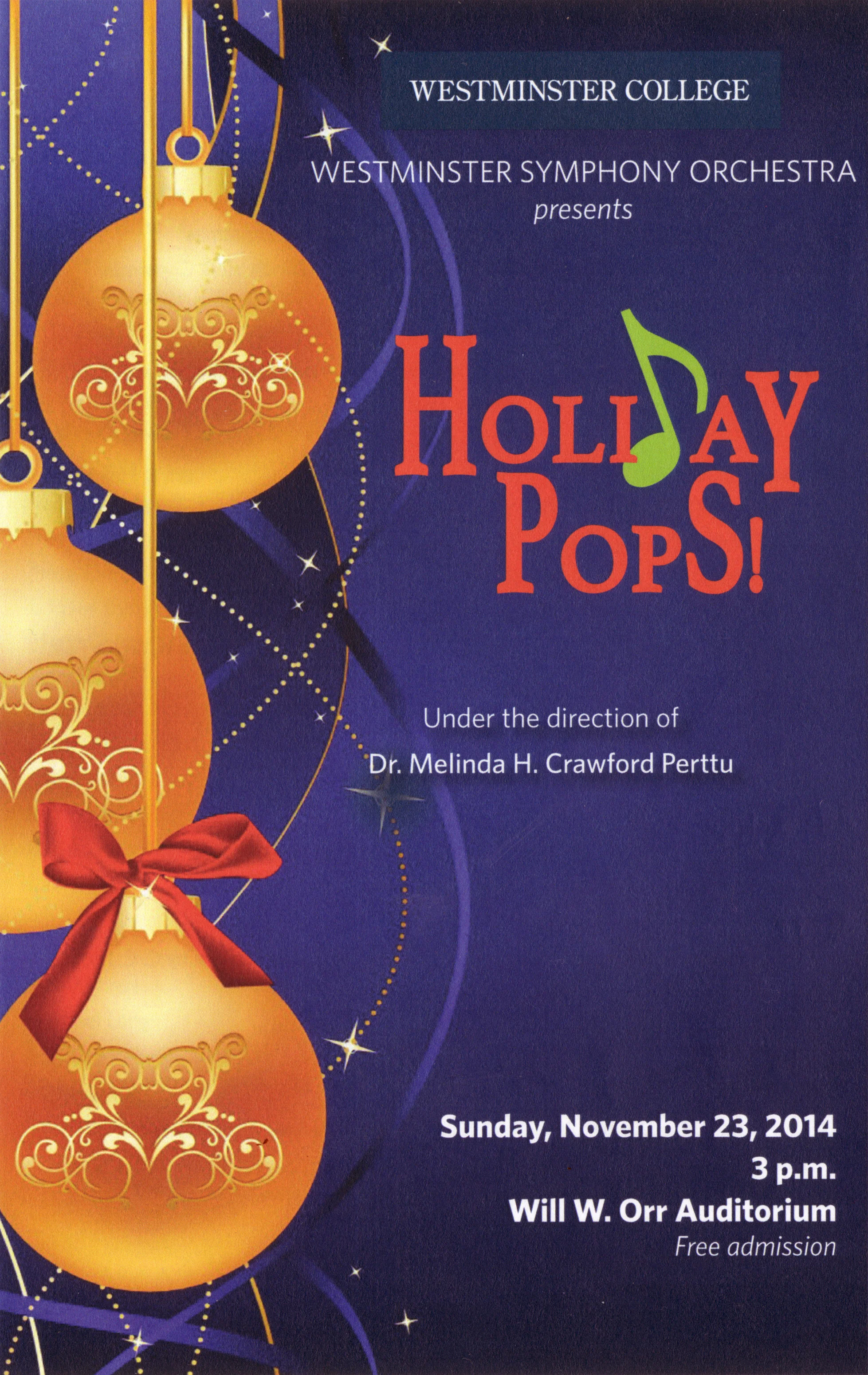 2014 Westminster College Symphony Orchestra - Holiday Pops!