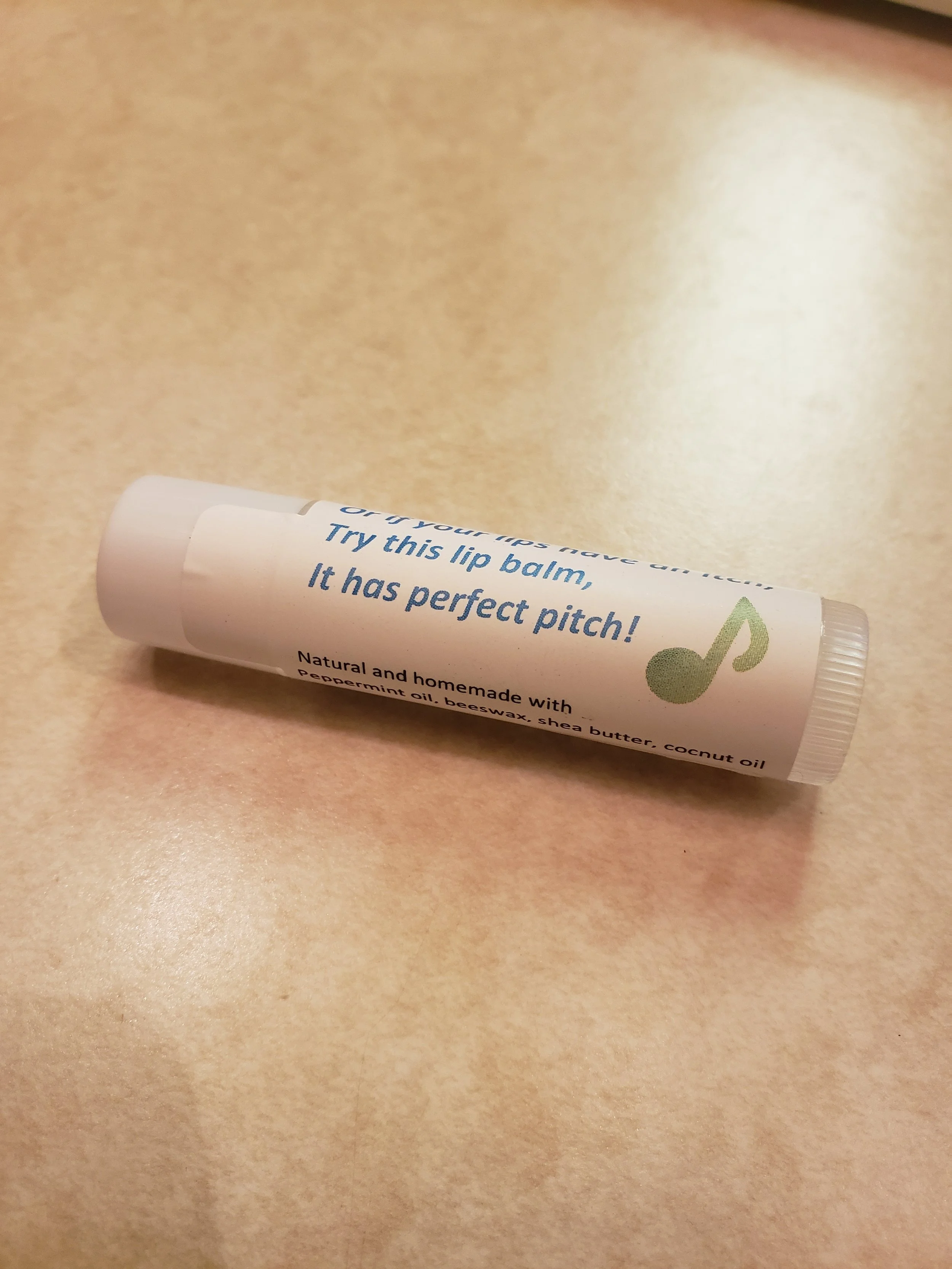 Music-themed lip balm