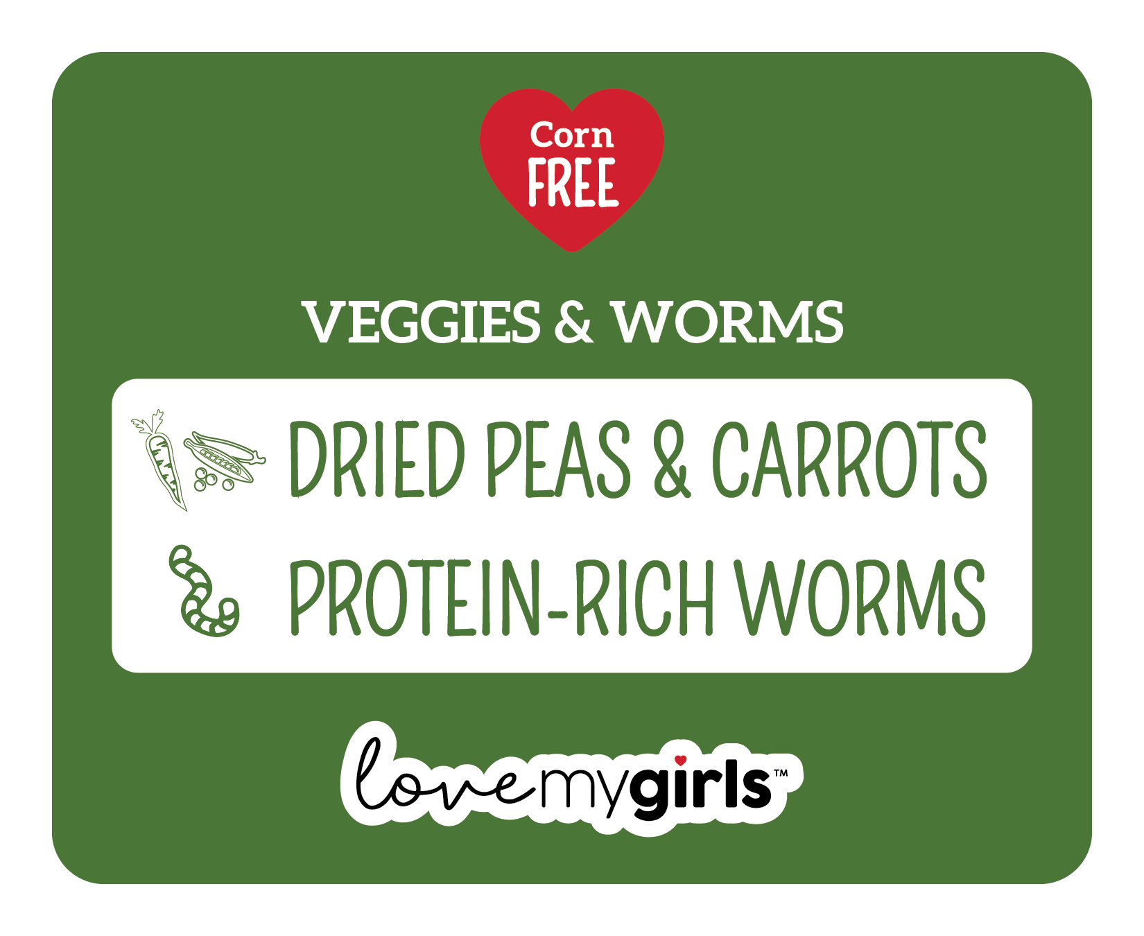 Love My Girls - Veggies &amp; Worms