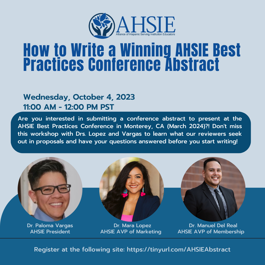 How to Write a Winning AHSIE Best Practices Conference Abstract