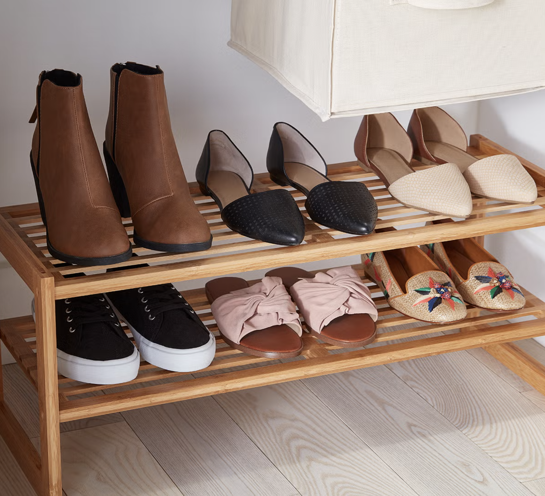 Slim Shoe Racks or Stackable Shoe Bins 