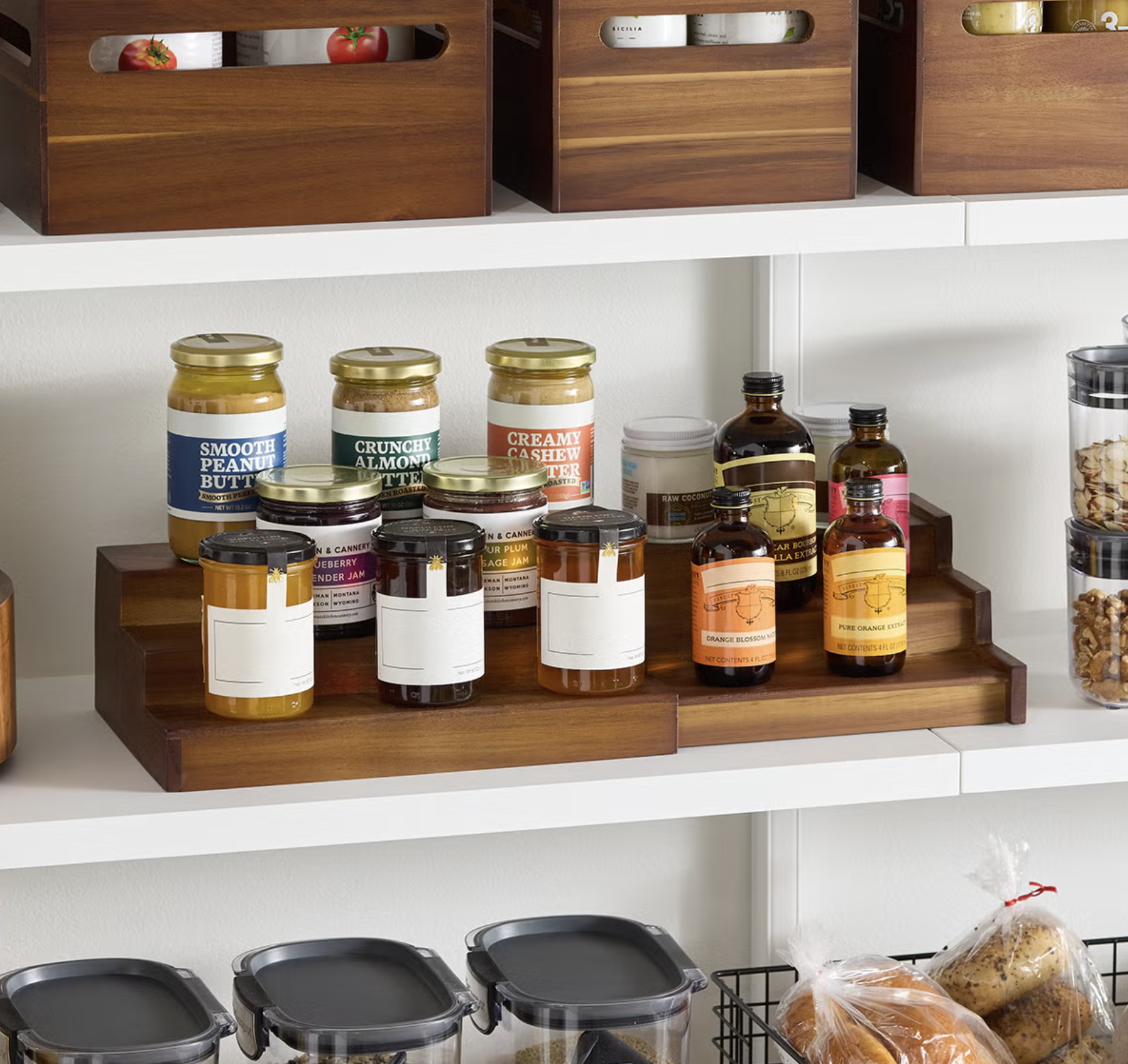 Rowan 3-Tier Acacia Expanding Shelf