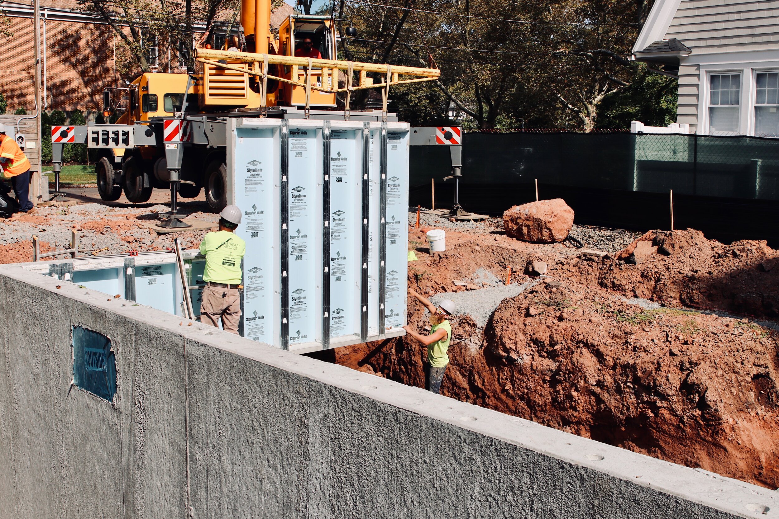 Foundation Wall Dropped Into Place