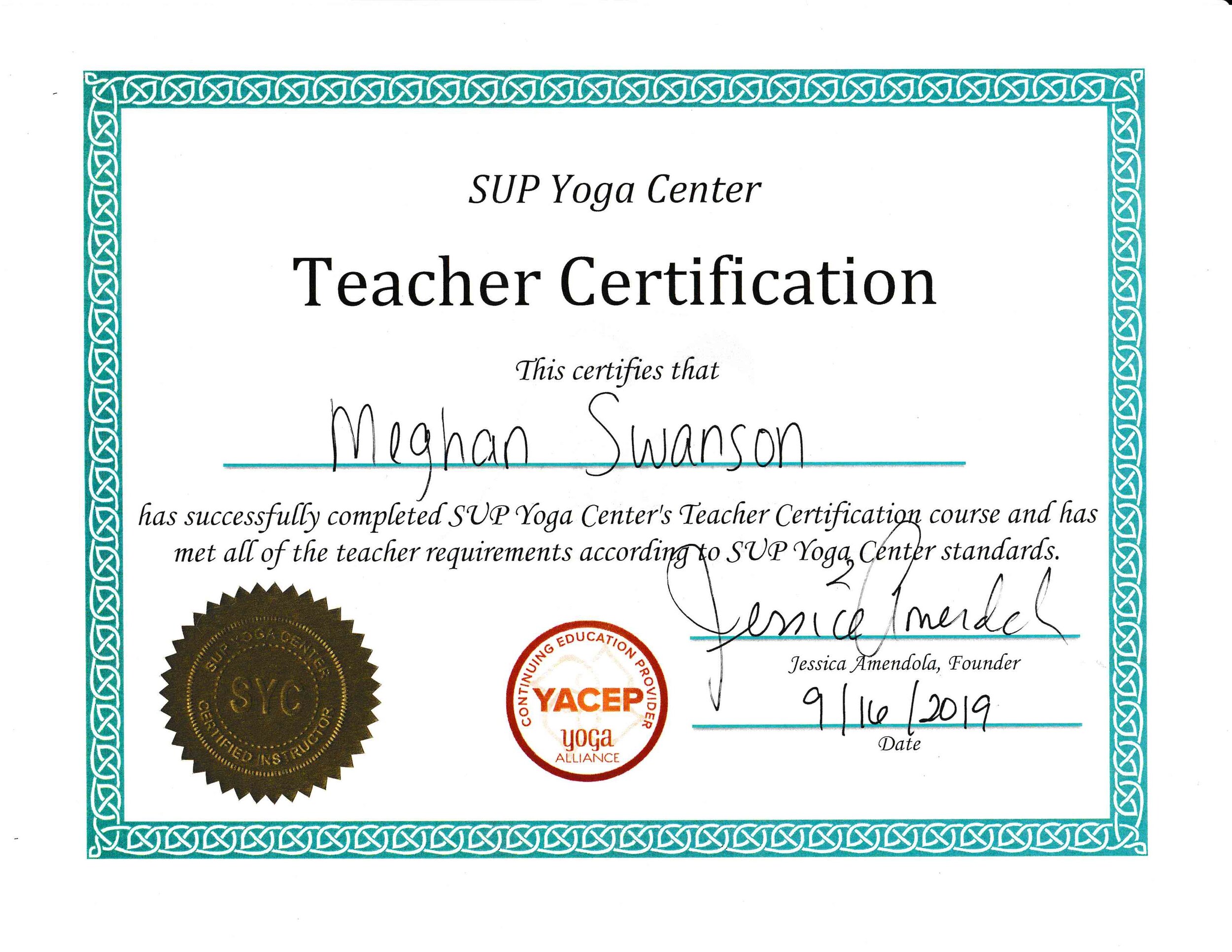 Meghan Swanson- Certified SUP Yoga Instructor Miami (Copy)
