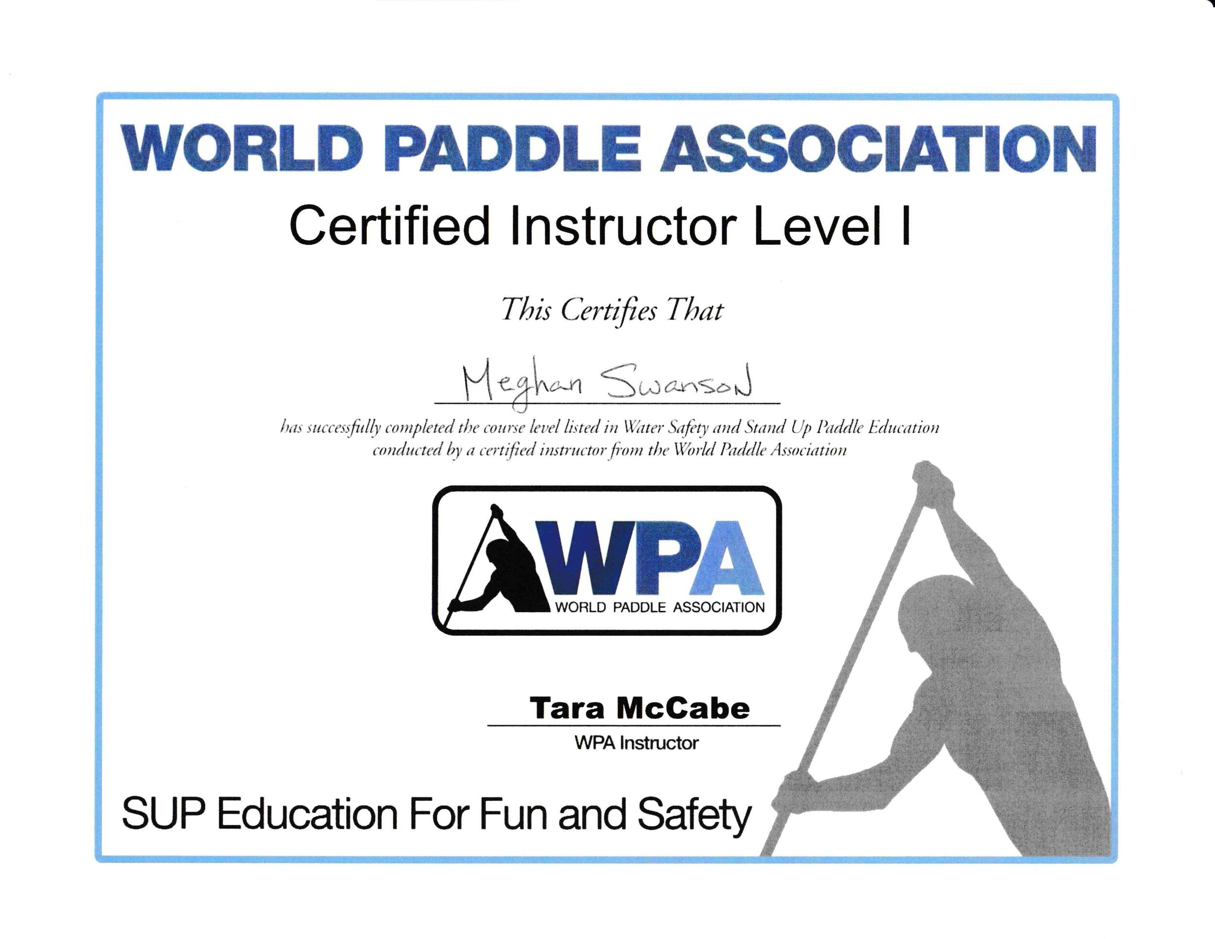 Meghan Swanson- World Paddle Association Certified SUP Instructor (Copy)