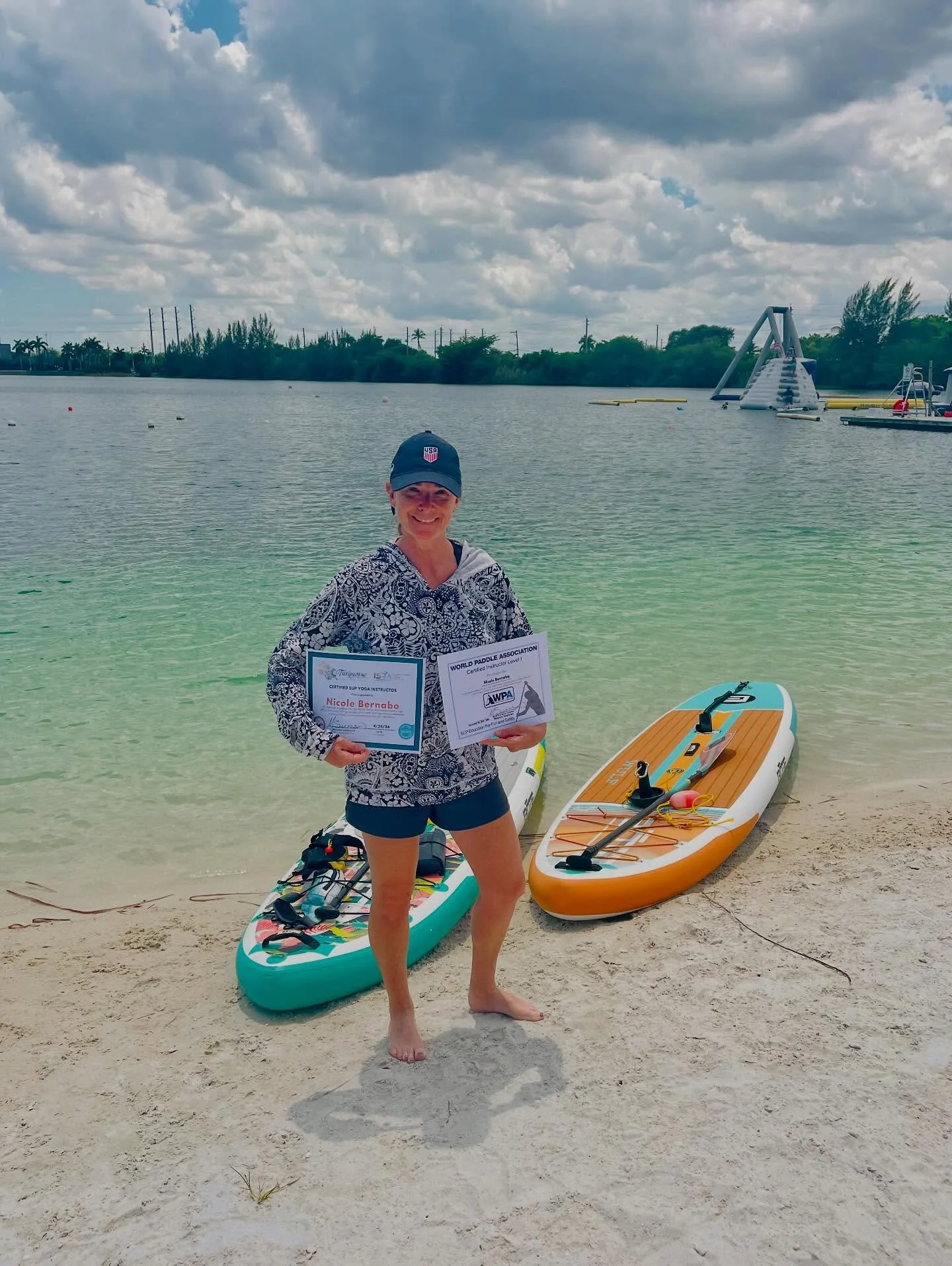 🎉Congrats to Nicole @nnnbernabo on earning 🏄🏽&zwj;♀️WPA Level 1 SUP Instructor certification, 🏄🏻&zwj;♀️🧘&zwj;♀️@isyaassociation Level 1 SUP Yoga Instructor certification, 🏄🏼&zwj;♀️🧘🏻&zwj;♀️ACA SUP Yoga Leader certification, &amp; our own 🏄