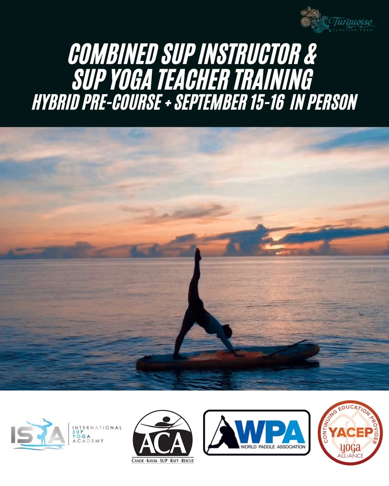 What&rsquo;s special about our SUP yoga teacher training? It&rsquo;s the only one that offers the opportunity to earn all of the following certifications at once: 

🏄🏽&zwj;♀️World Paddle Association (WPA) Level 1 SUP Instructor certification

🏄🏼&