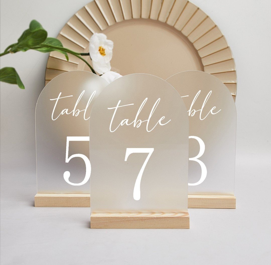 Frosted Acrylic Table Numbers (1-39)