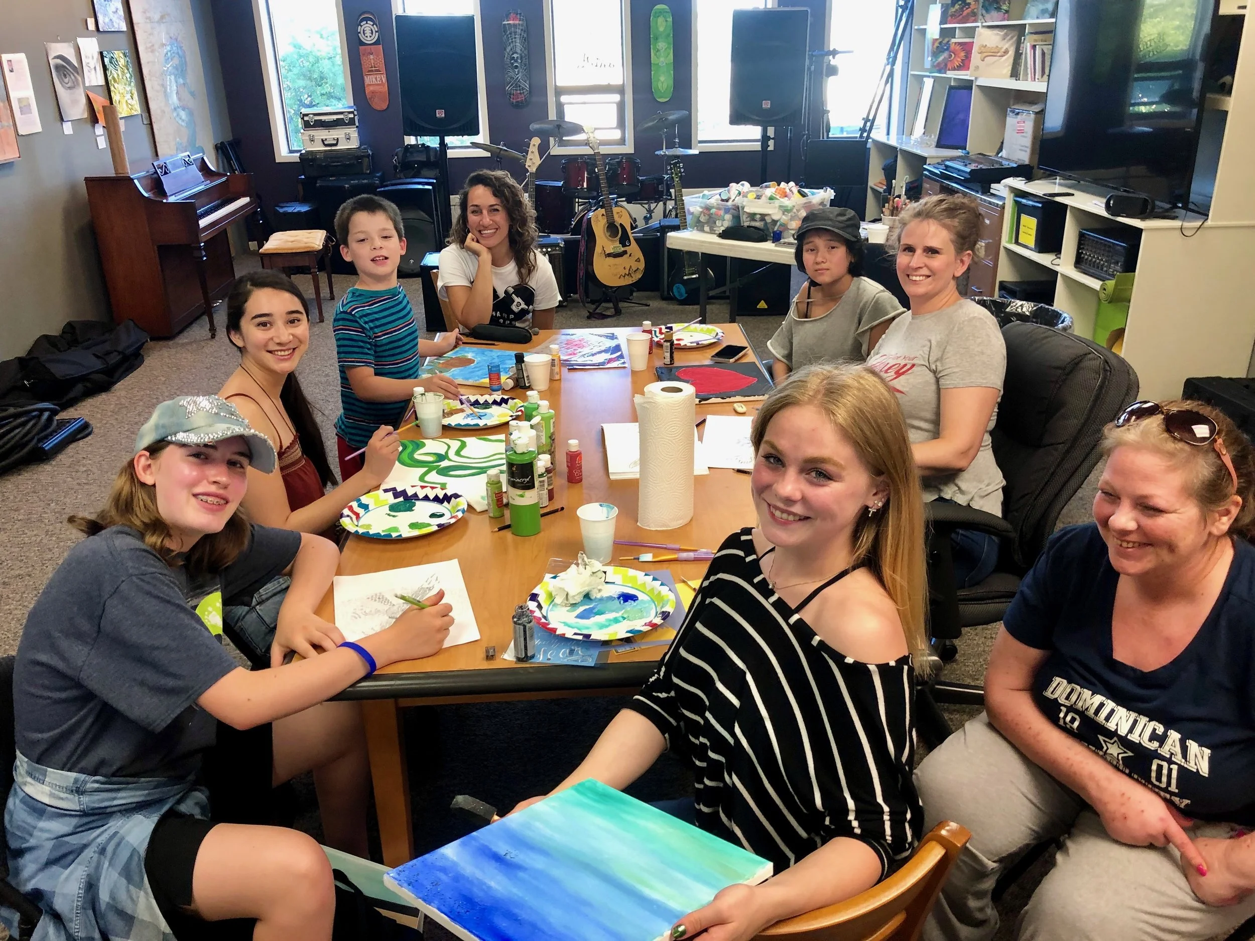 Art workshop with Natalia at Warp Corps headquarters, July 2019