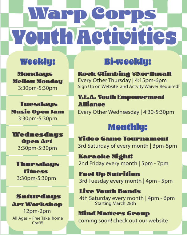 Youth Programming at Warp Corps