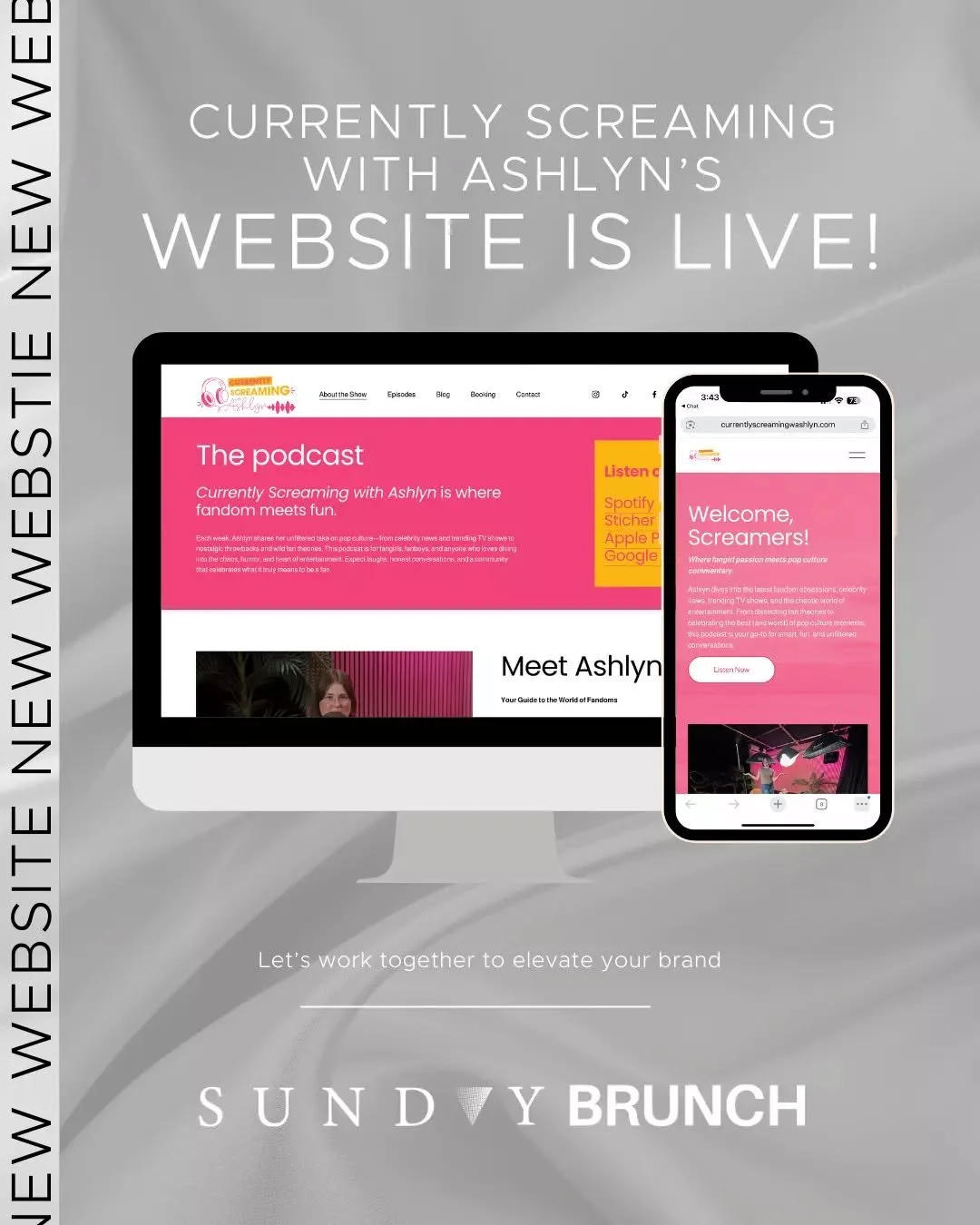 We are excited to announce the launch of Currently Screaming with Ashlyn&rsquo;s new website. The platform reflects Ashlyn&rsquo;s bold energy and provides her community with an engaging space to connect and grow.

A strong digital presence is the fo