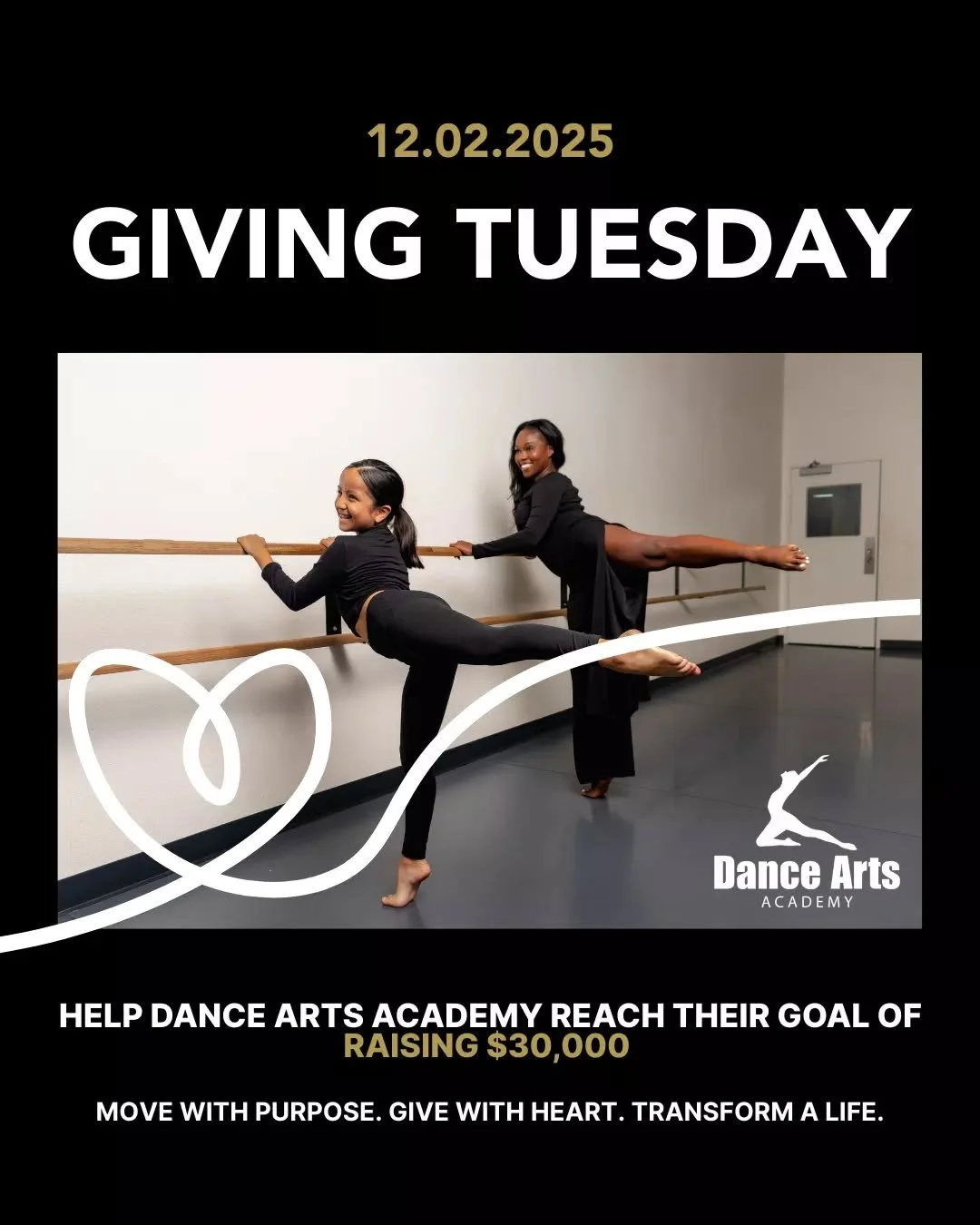 Giving Tuesday is where small actions create big impact.

@danceartsacademyoc, led by @sakina_world
, is spotlighting their year end campaign to expand access to dance and wellness programs for youth across Los Angeles and Orange County.

If you&rsqu