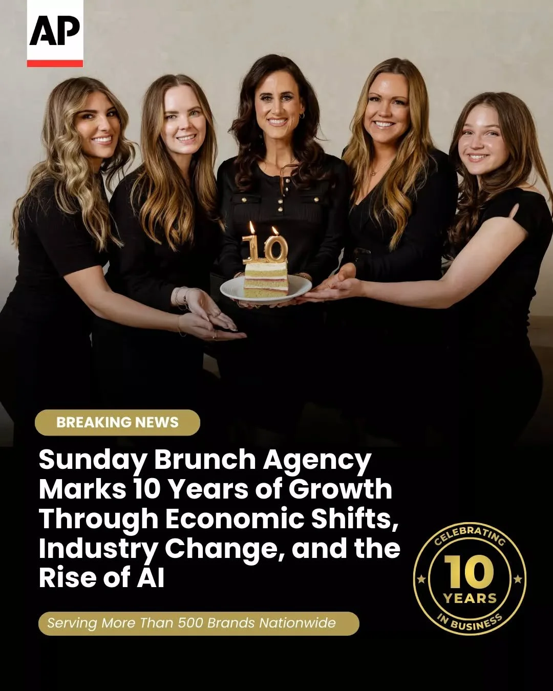 A decade ago, Sunday Brunch Agency began with a simple belief: thoughtful strategy builds lasting brands. Ten years later, that belief has carried us through economic shifts, evolving digital landscapes, and now the rise of AI-driven discovery.

We w