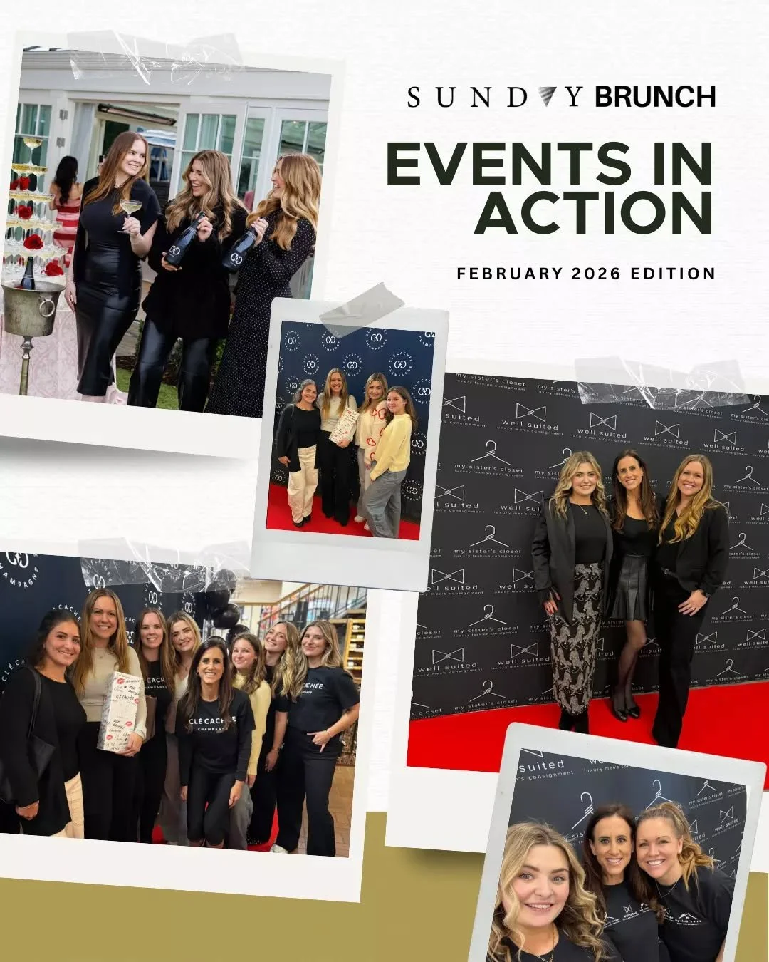It was a standout month for Sunday Brunch, with our team showing up and supporting brand moments both locally and out of state.

From Galentine&rsquo;s celebrations and in-store tastings for @clecacheechampagne  to managing @mysistersclosetdotcom / @