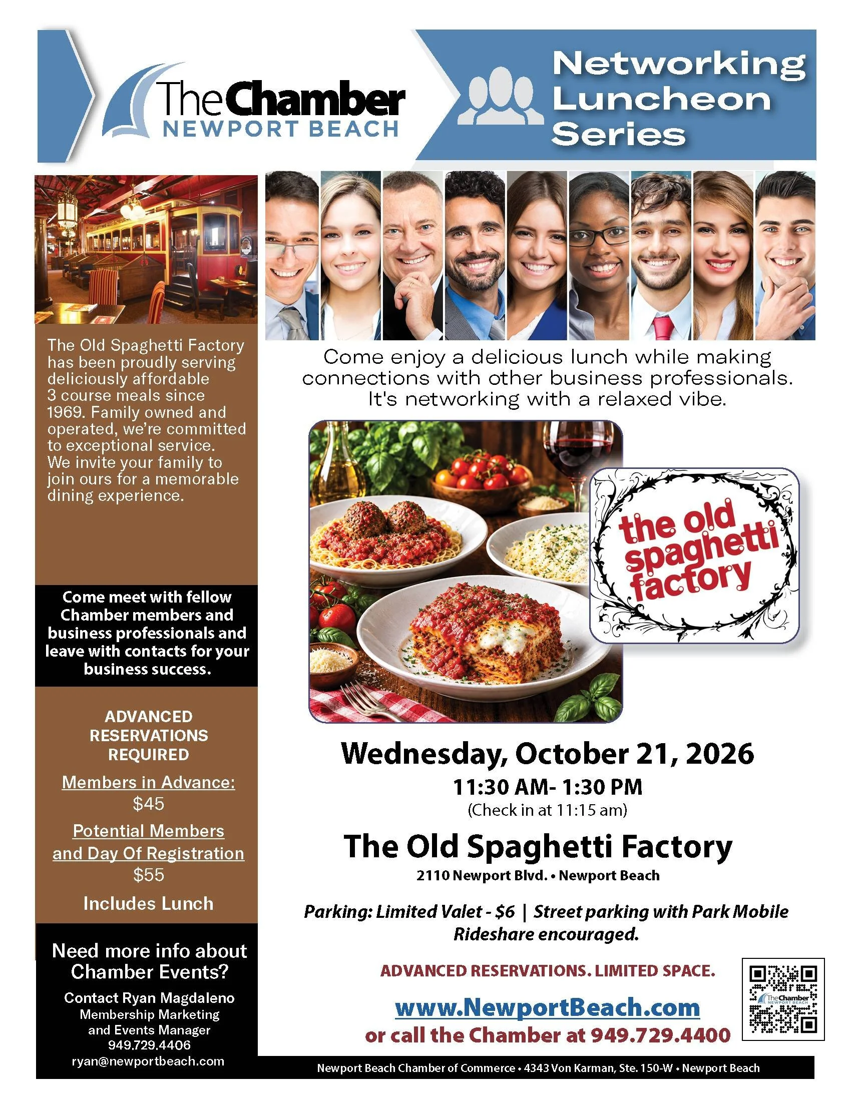 10/21 |
Newport Beach Chamber Networking Luncheon Series |
Newport Beach, CA