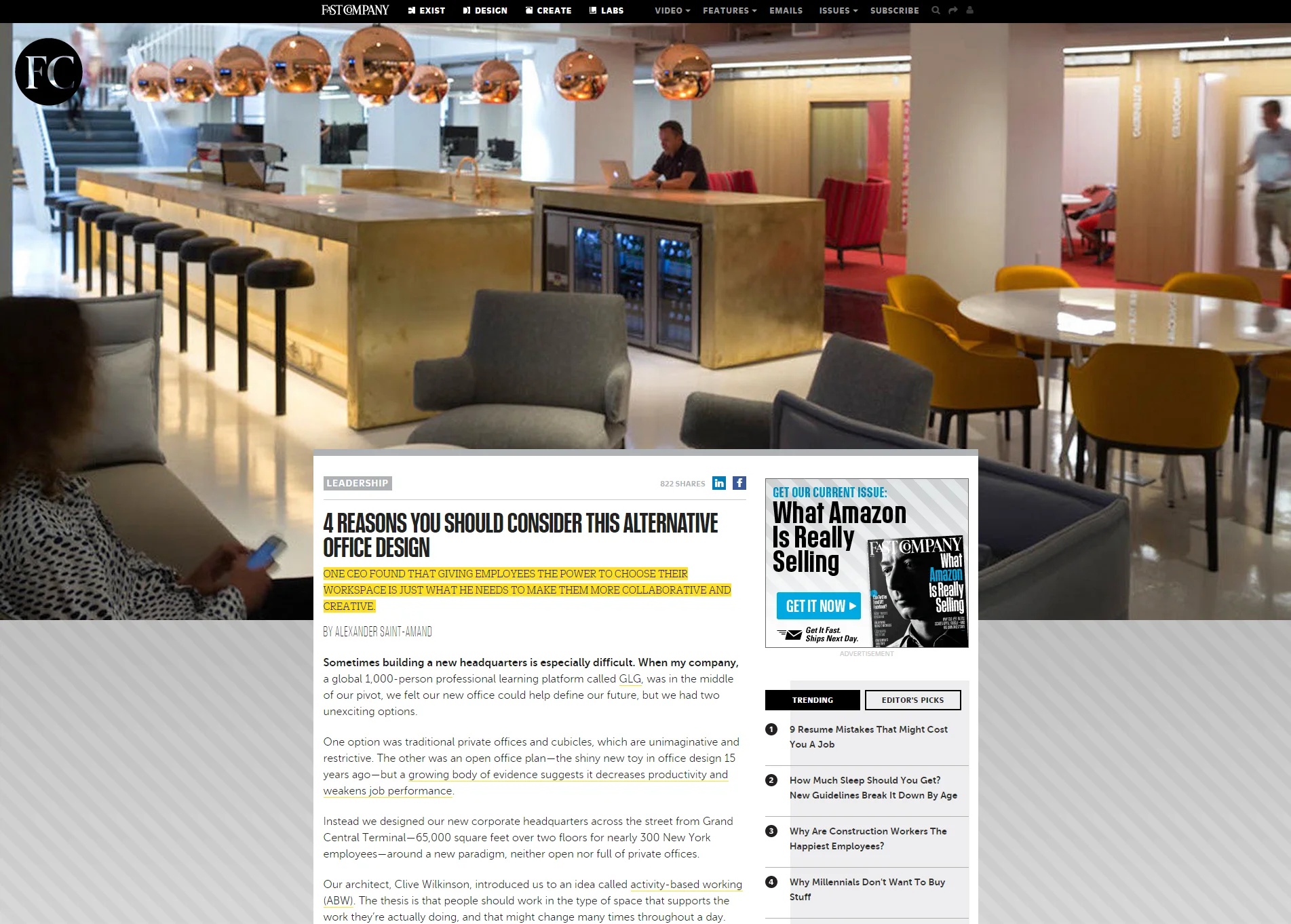 CEO of GLG talks about the success of Activity Based Working